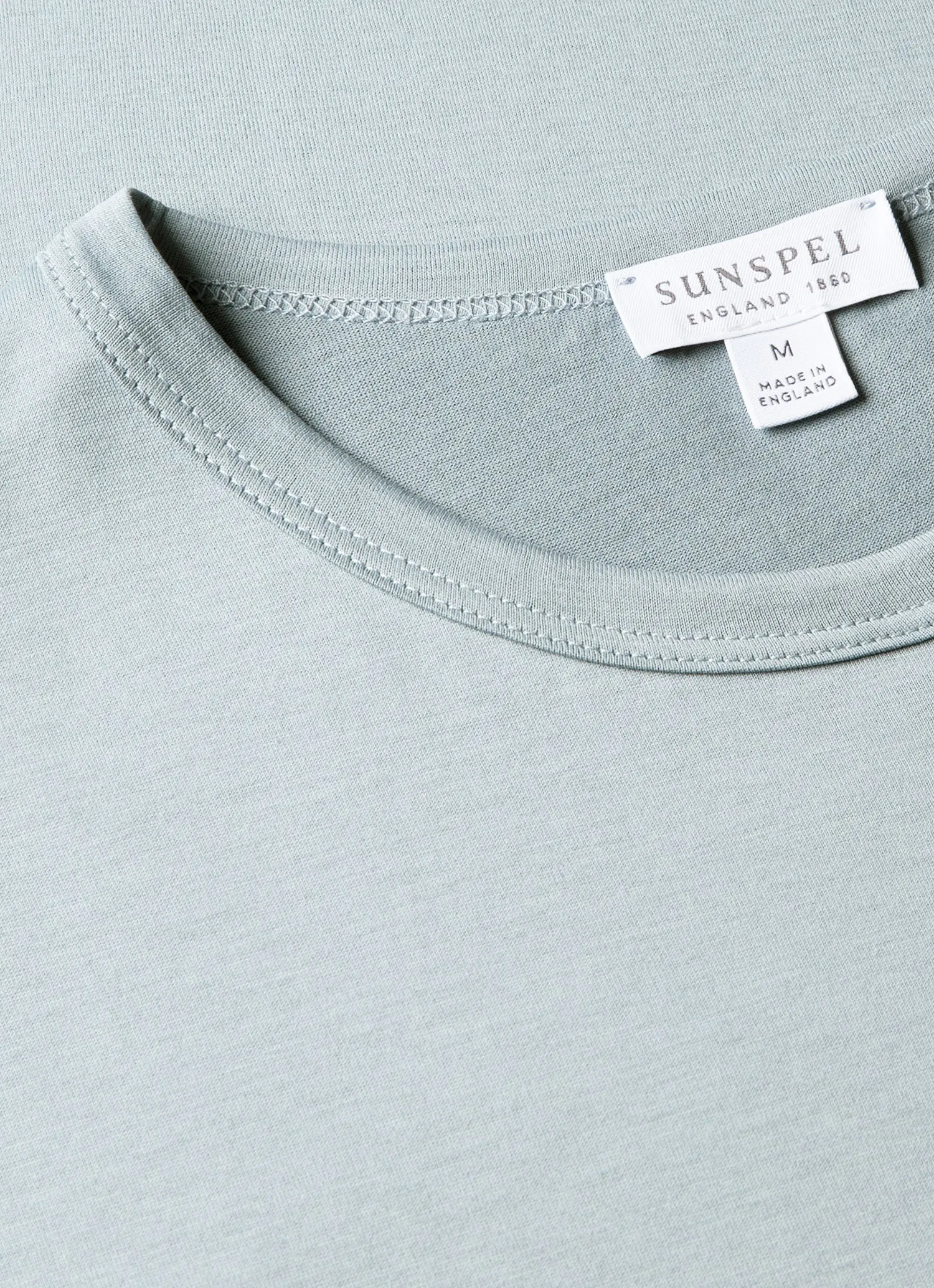Men's Classic T-shirt in Stone Blue sold by Sunspel product image thumbnail 4