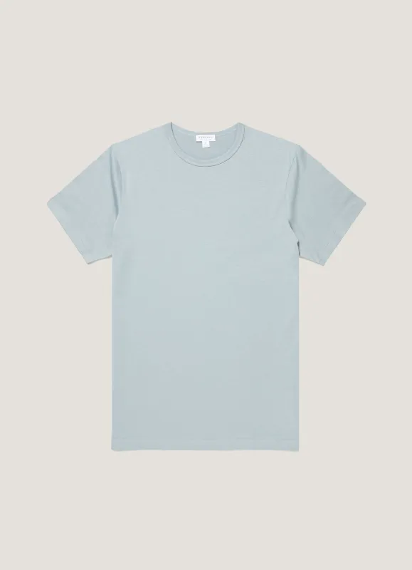 Men's Classic T-shirt in Stone Blue sold by Sunspel