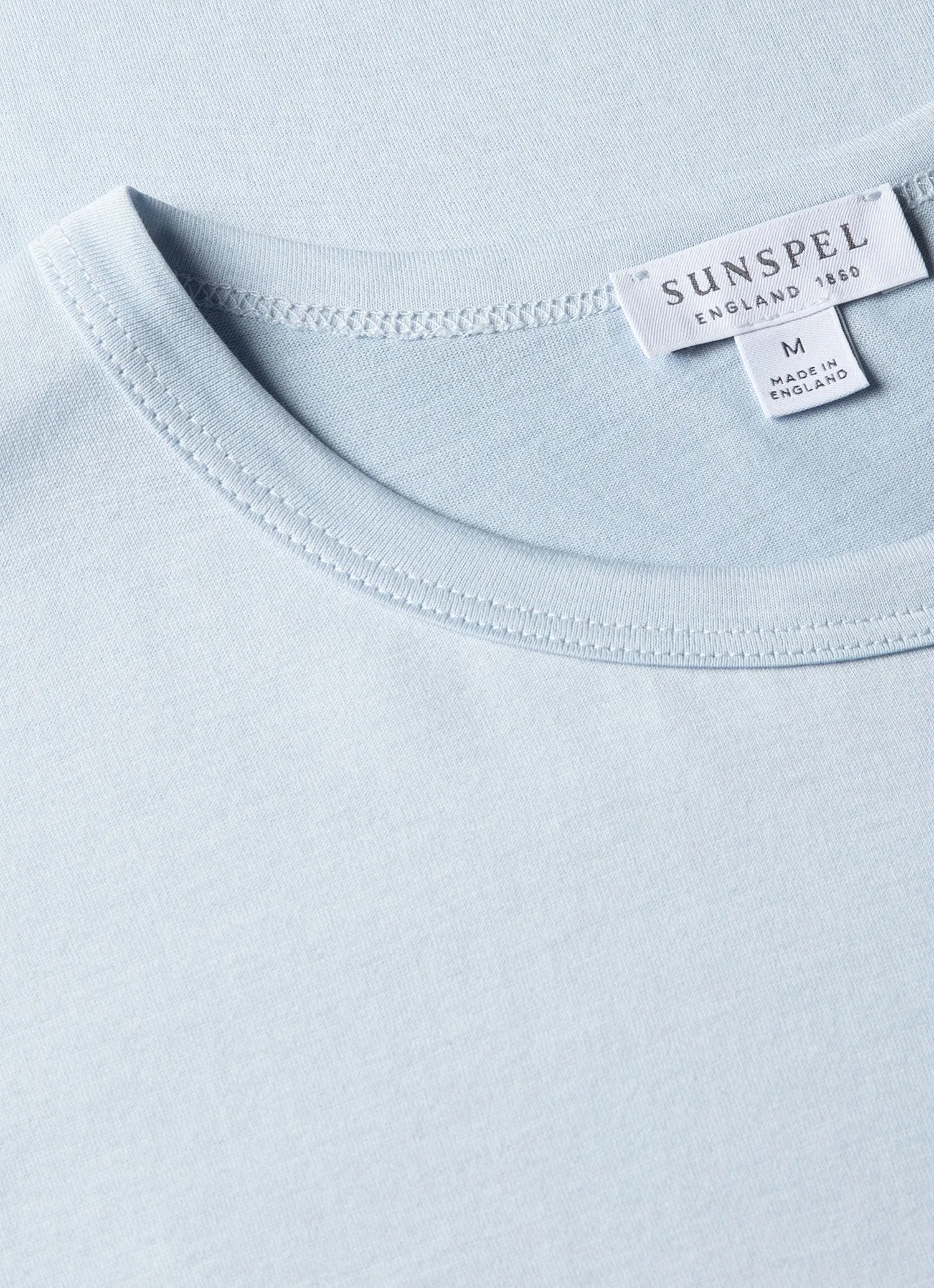Men's Classic T-shirt in Pastel Blue sold by Sunspel product image thumbnail 4