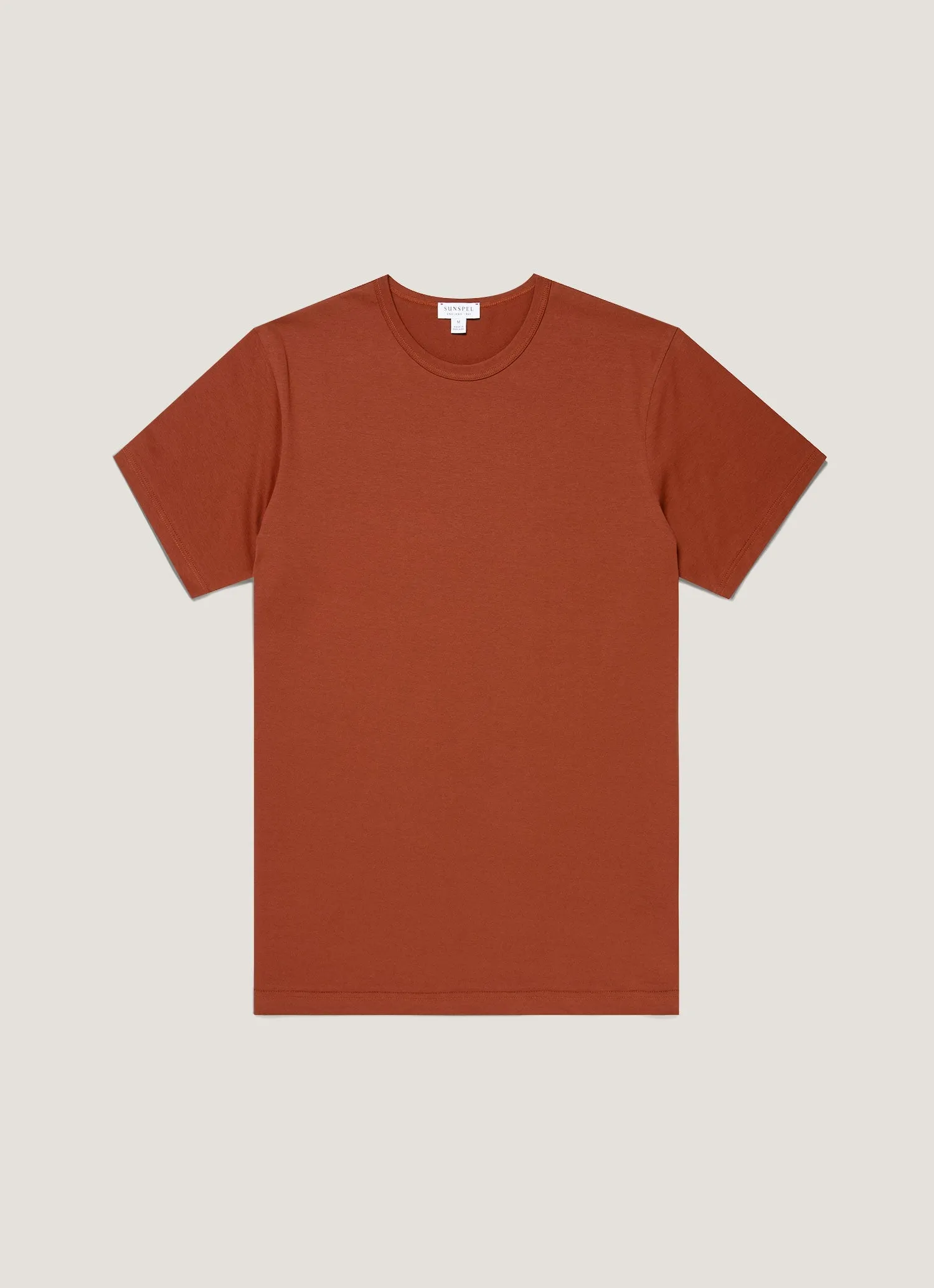 Men's Classic T-shirt in Rust sold by Sunspel