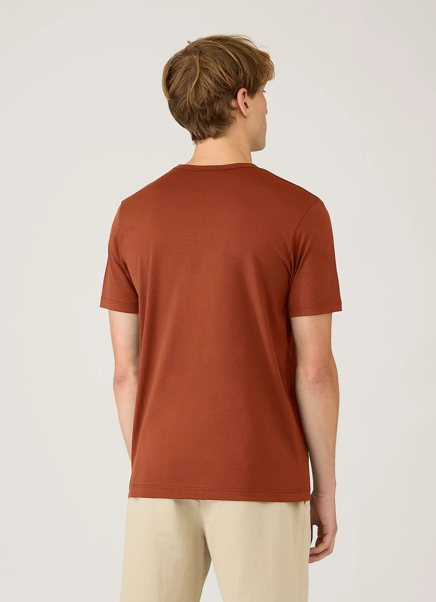 Men's Classic T-shirt in Rust sold by Sunspel product image thumbnail 5