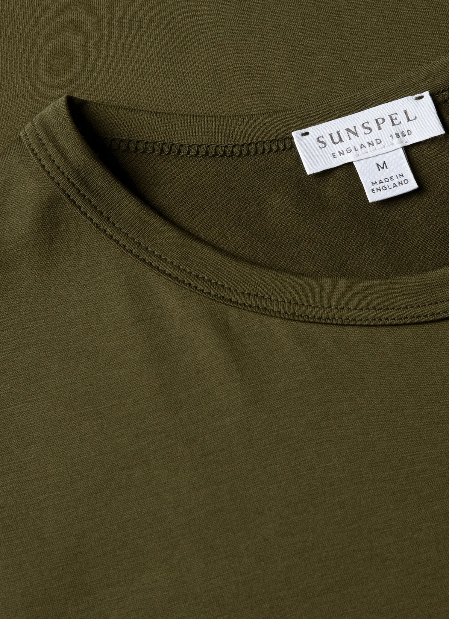 Men's Classic T-shirt in Deep Olive sold by Sunspel product image thumbnail 4