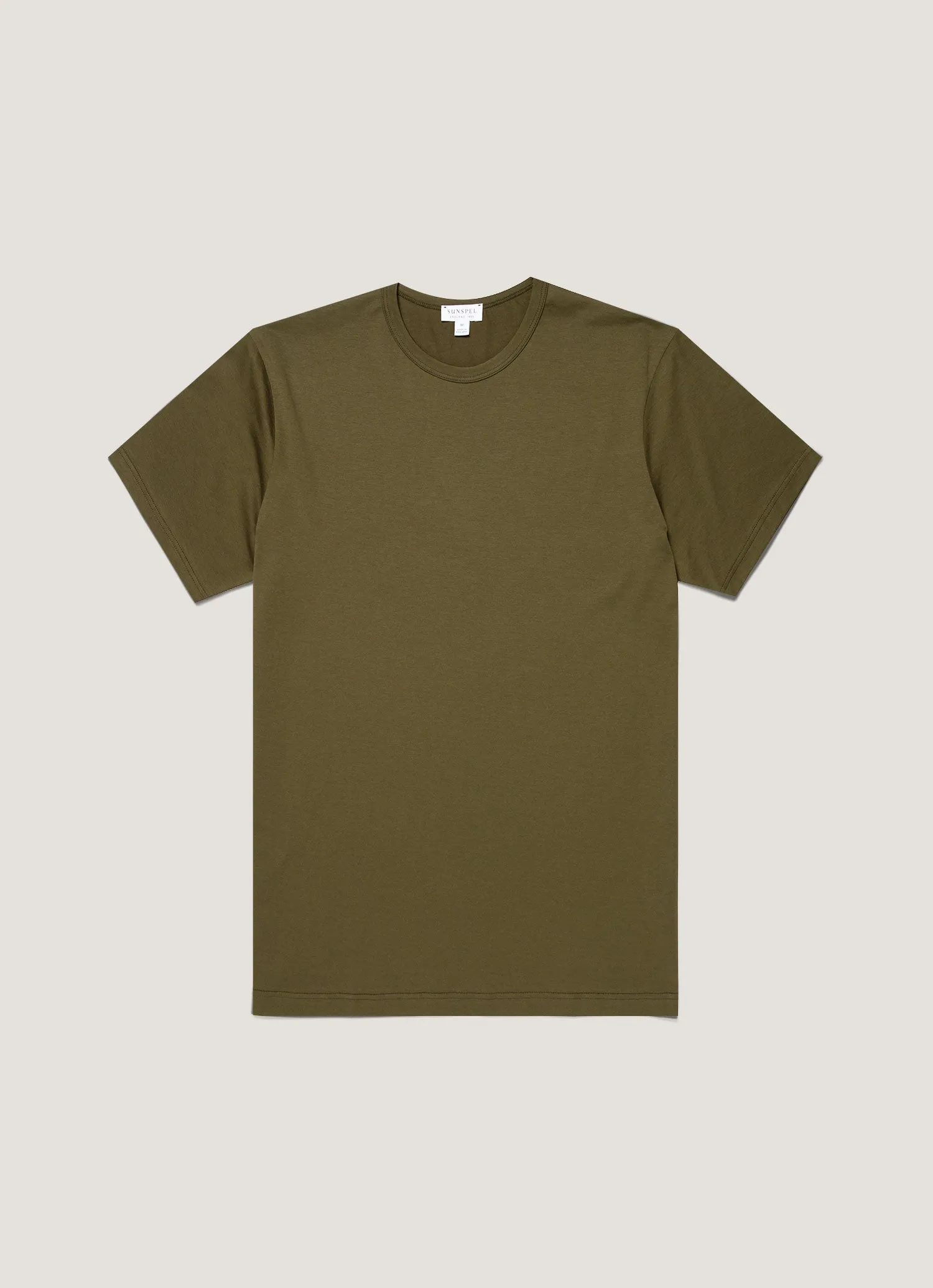 Men's Classic T-shirt in Deep Olive sold by Sunspel