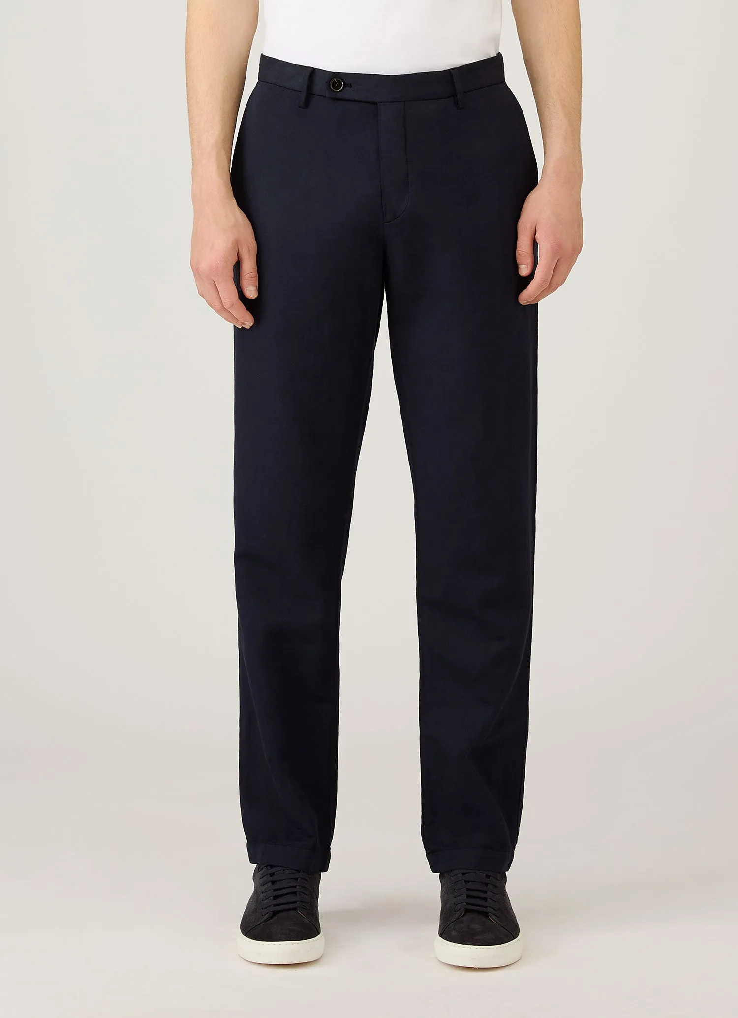 Men's Cotton Linen Trouser in Navy sold by Sunspel product image thumbnail 2