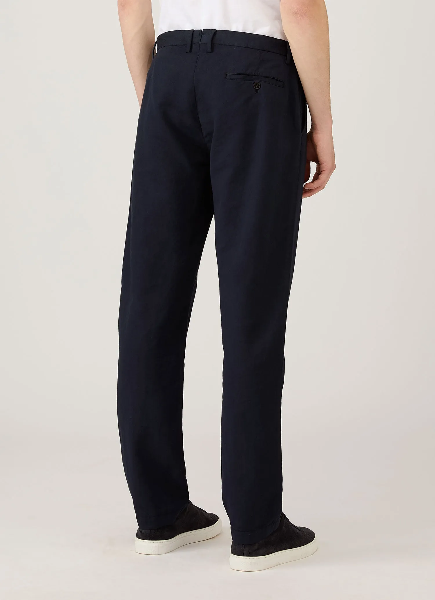 Men's Cotton Linen Trouser in Navy sold by Sunspel product image thumbnail 5
