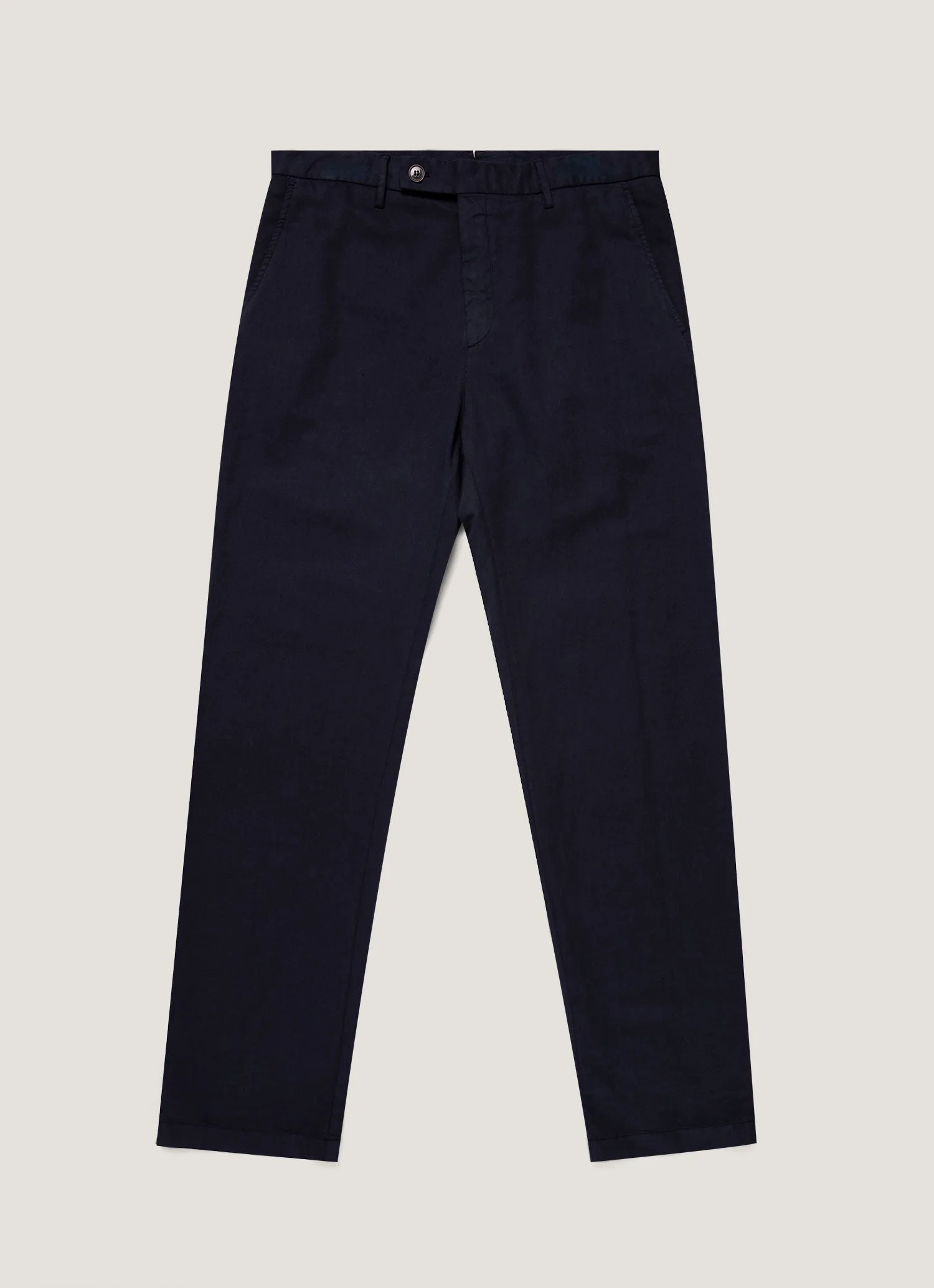 Men's Cotton Linen Trouser in Navy sold by Sunspel