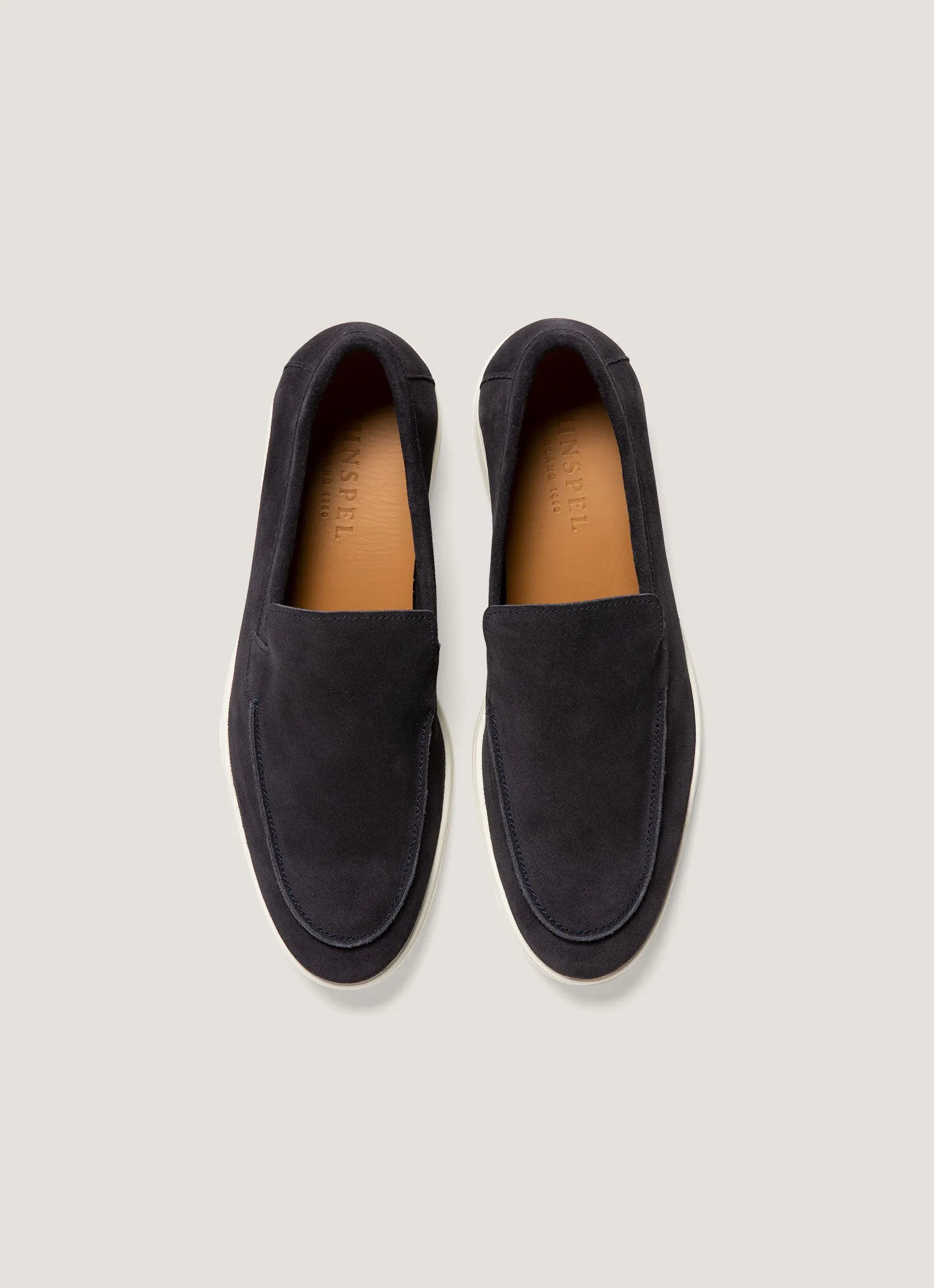 Men's Suede Loafer in Navy sold by Sunspel product image thumbnail 4