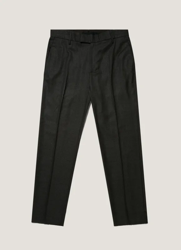 Men's Lightweight Travel Wool Trouser in Dark Charcoal Melange sold by Sunspel