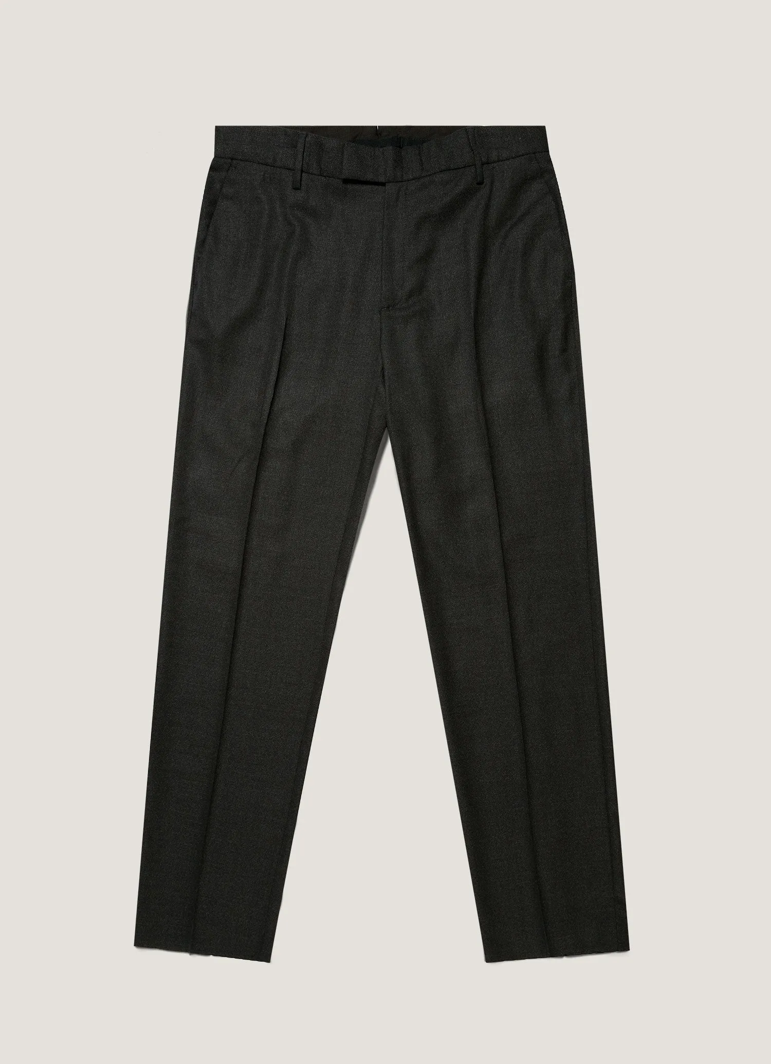 Men's Lightweight Travel Wool Trouser in Dark Charcoal Melange sold by Sunspel