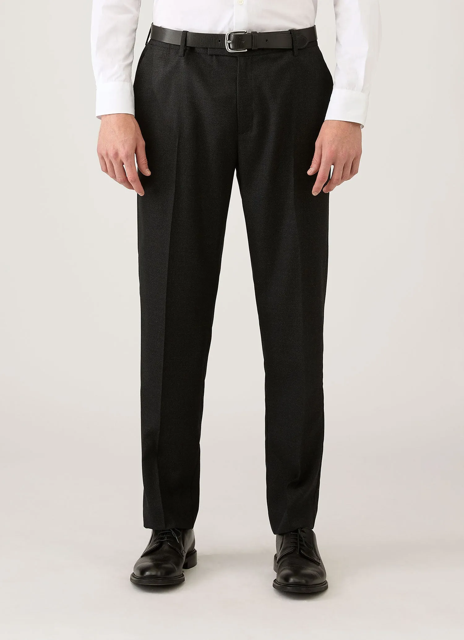Men's Lightweight Travel Wool Trouser in Dark Charcoal Melange sold by Sunspel product image thumbnail 2