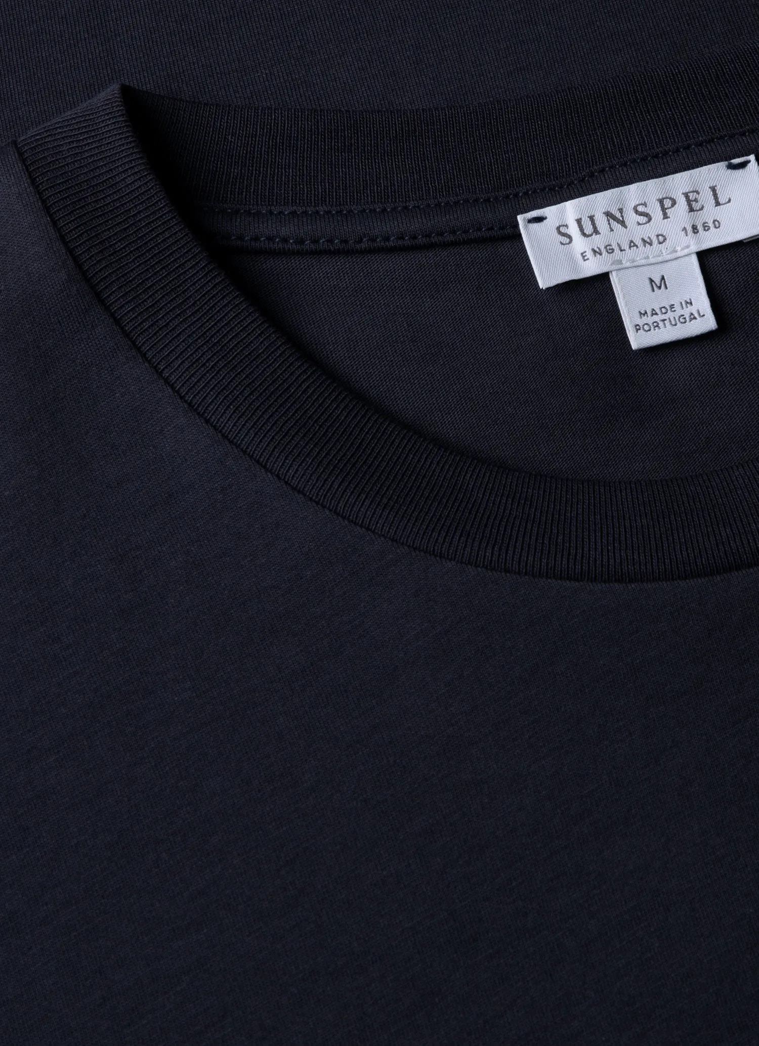 Men's Riviera Midweight T-shirt in Midnight Navy sold by Sunspel product image thumbnail 4