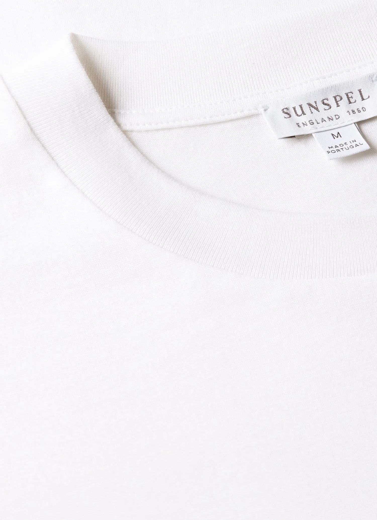 Men's Silk Cotton Cashmere T-shirt in White sold by Sunspel product image thumbnail 4