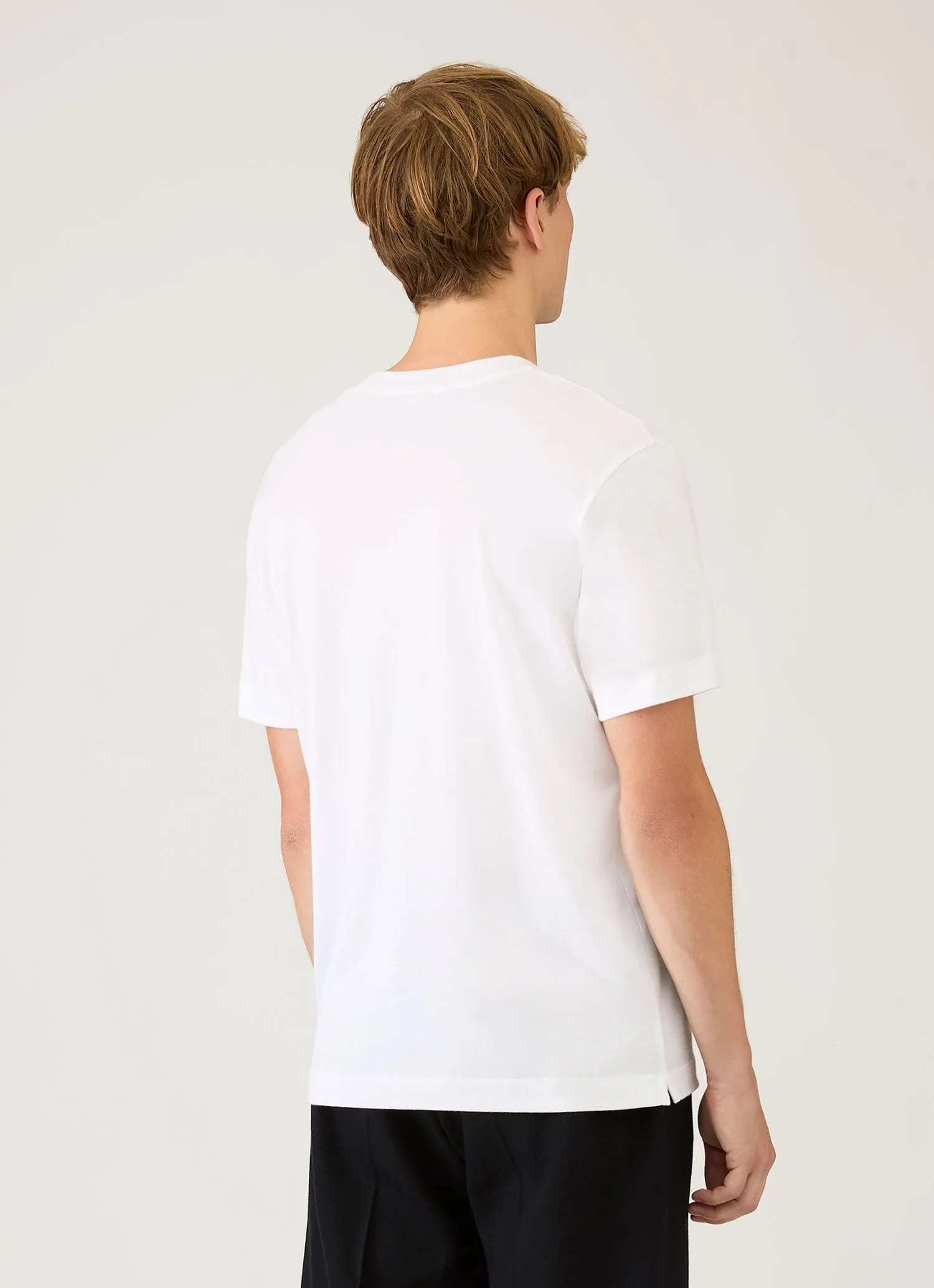 Men's Silk Cotton Cashmere T-shirt in White sold by Sunspel product image thumbnail 5