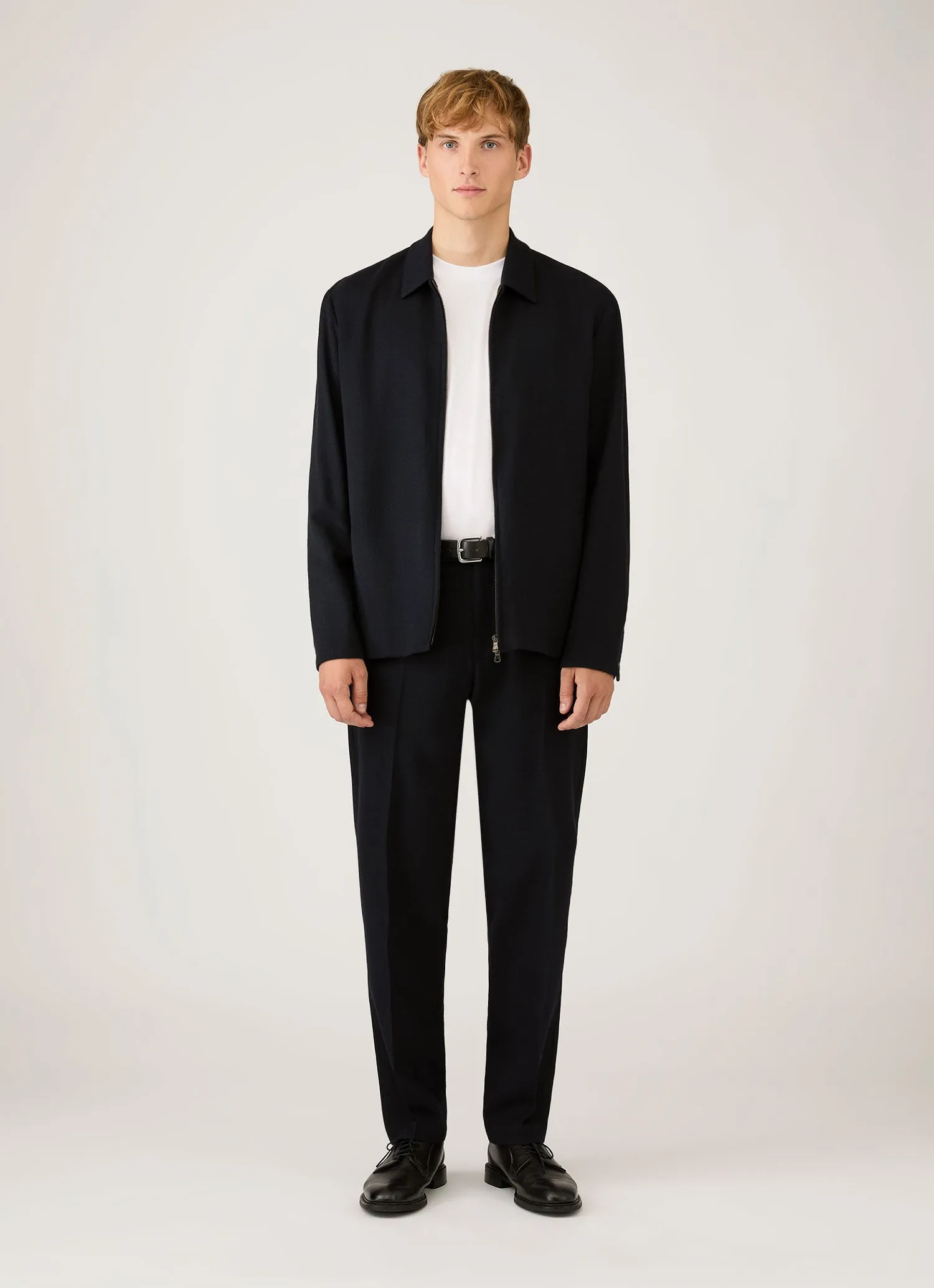 Men's Silk Cotton Cashmere T-shirt in White sold by Sunspel product image thumbnail 3