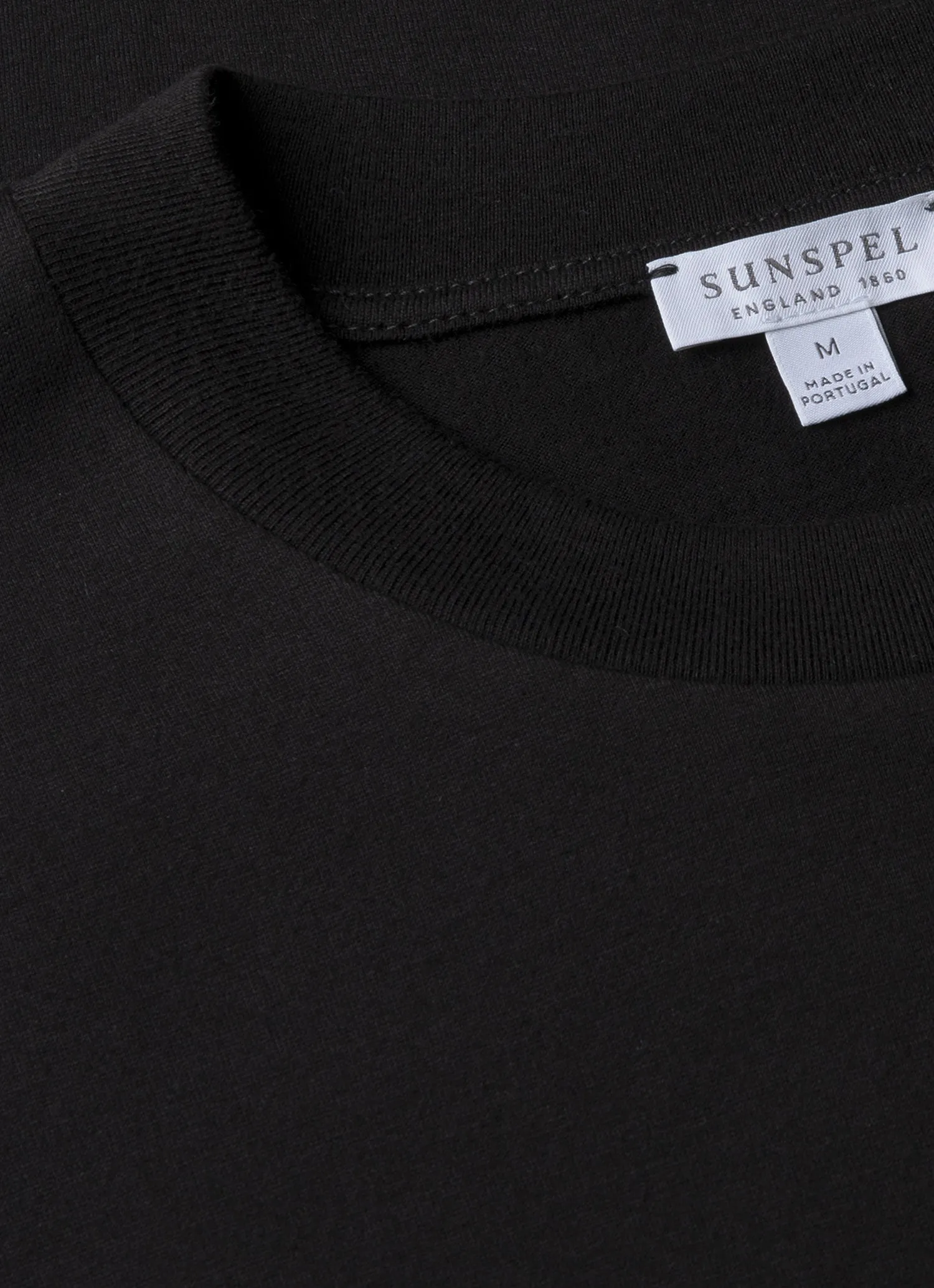 Men's Silk Cotton Cashmere T-shirt in Black sold by Sunspel product image thumbnail 4