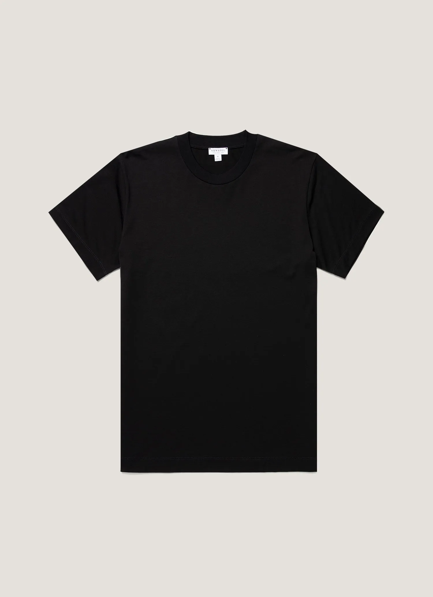 Men's Silk Cotton Cashmere T-shirt in Black sold by Sunspel