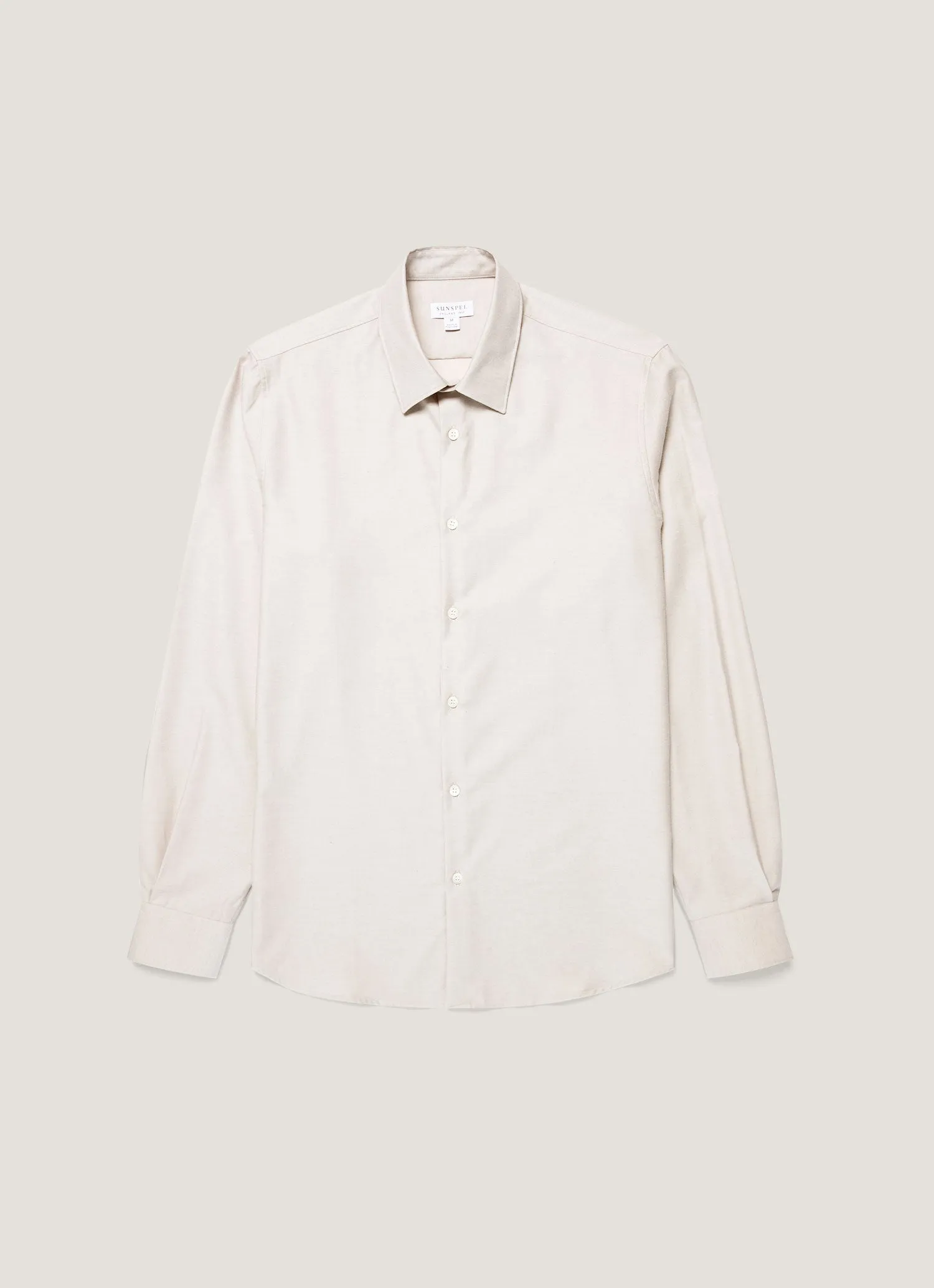 Men's Cotton Cashmere Shirt in Ash sold by Sunspel