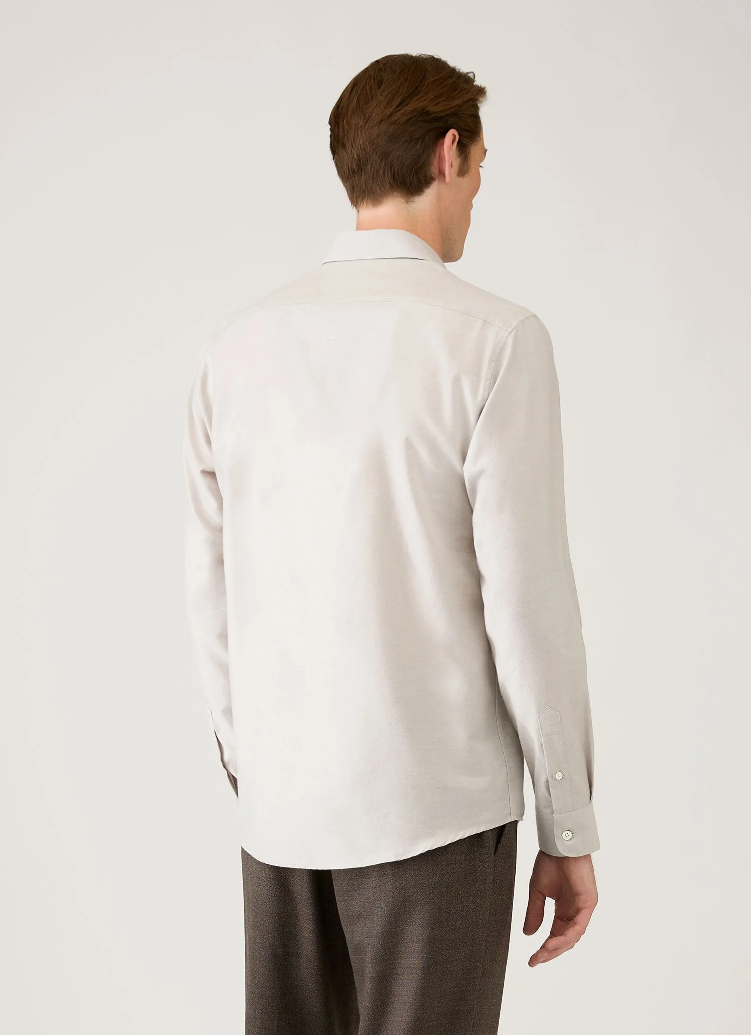 Men's Cotton Cashmere Shirt in Ash sold by Sunspel product image thumbnail 5