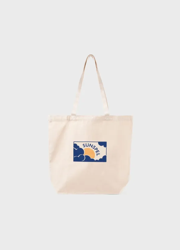 Printed Tote Bag in Ecru sold by Sunspel