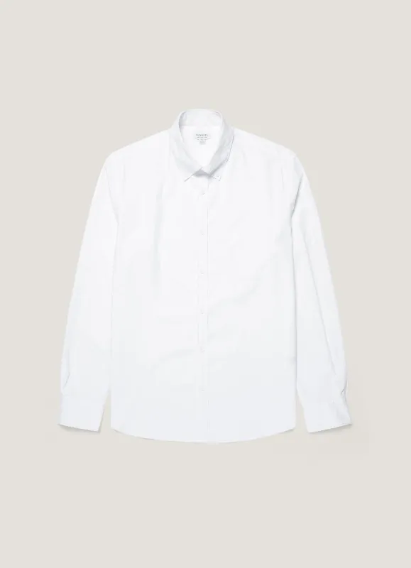 Men's Button Down Poplin Shirt in White sold by Sunspel