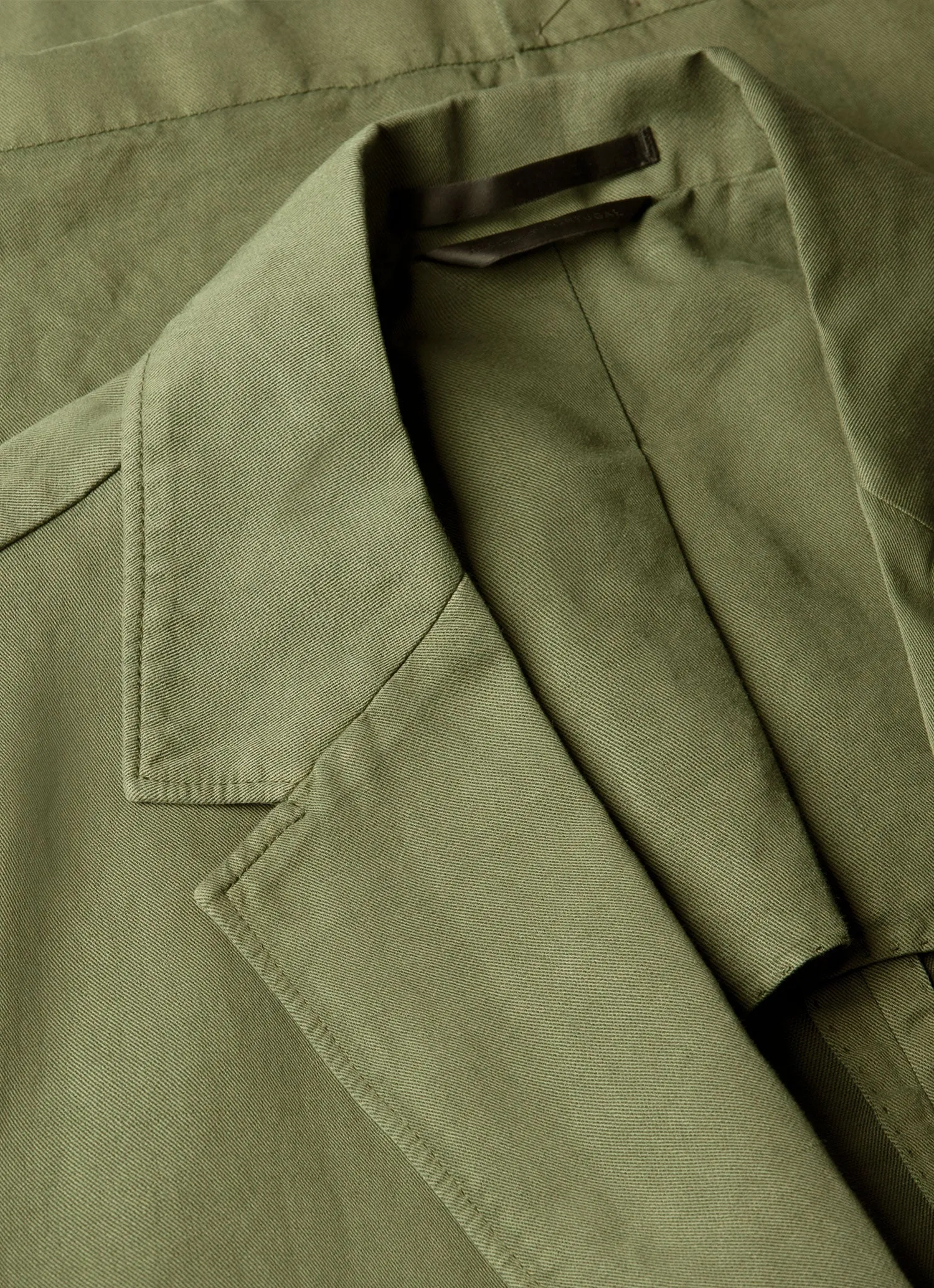 Men's Cotton Linen Blazer in Deep Olive sold by Sunspel product image thumbnail 4