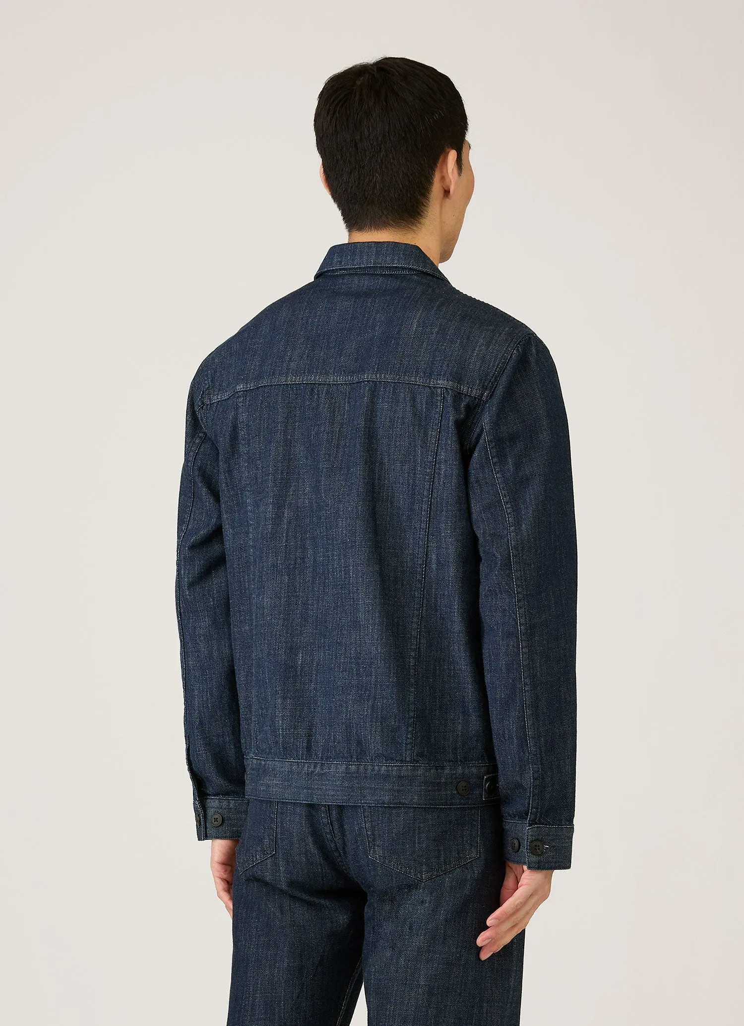 Men's Japanese Denim Jacket in Rinse Wash Denim sold by Sunspel product image thumbnail 5
