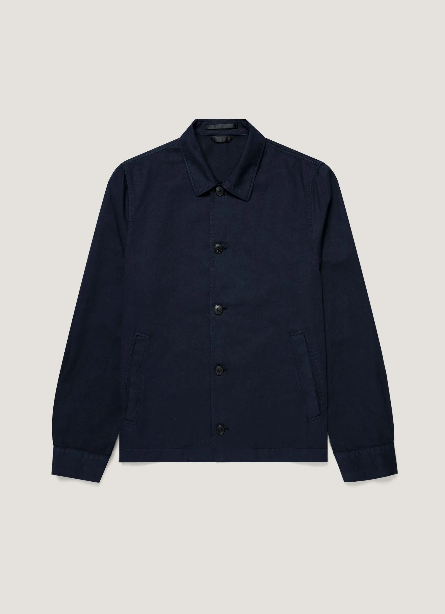 Men's Cotton Linen Jacket in Navy sold by Sunspel