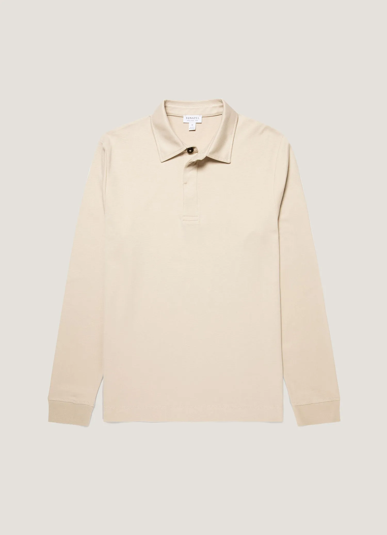 Men's Heavyweight Rugby Polo Shirt in Hazelwood sold by Sunspel