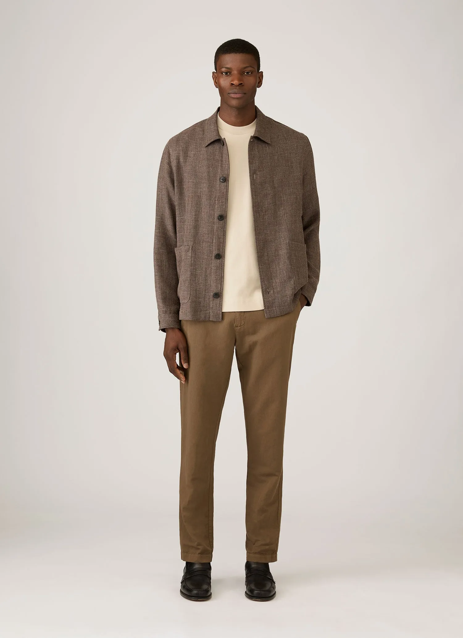 Men's Relaxed Fit Heavyweight T-shirt in Hazelwood sold by Sunspel product image thumbnail 3