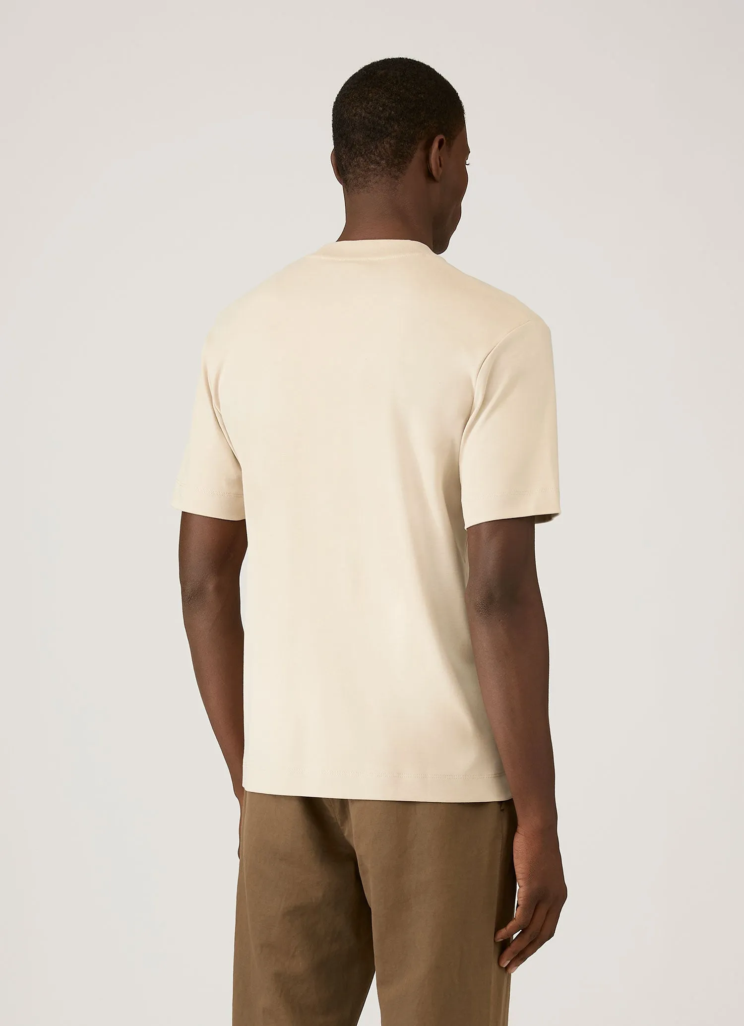 Men's Relaxed Fit Heavyweight T-shirt in Hazelwood sold by Sunspel product image thumbnail 5