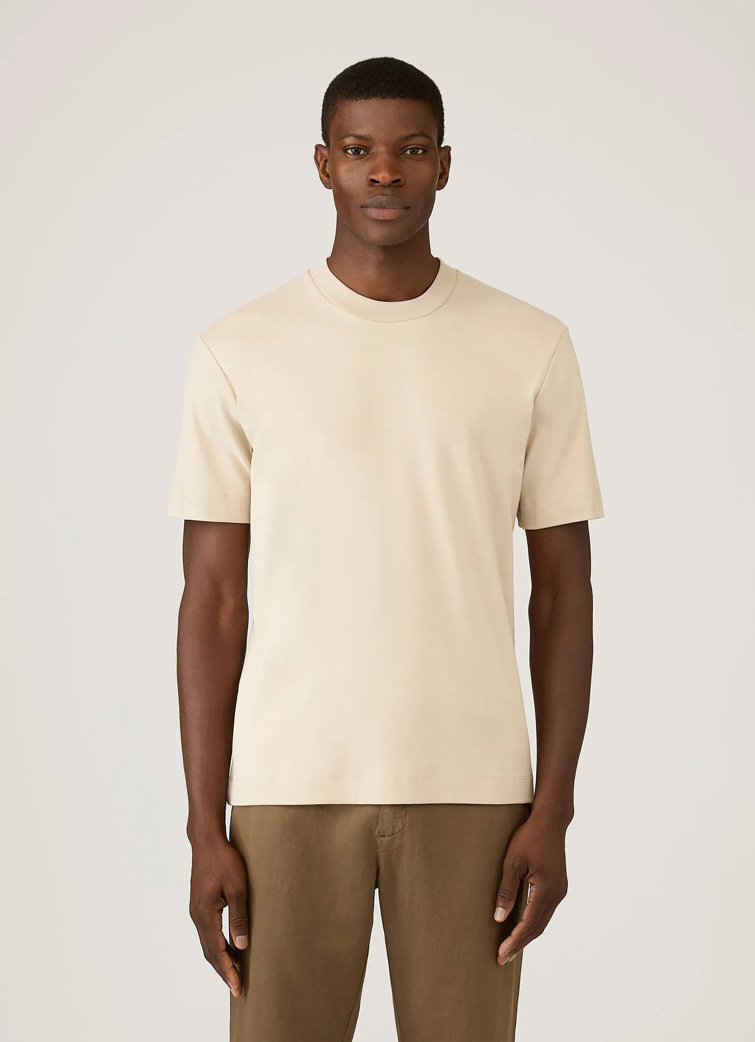 Men's Relaxed Fit Heavyweight T-shirt in Hazelwood sold by Sunspel product image thumbnail 2