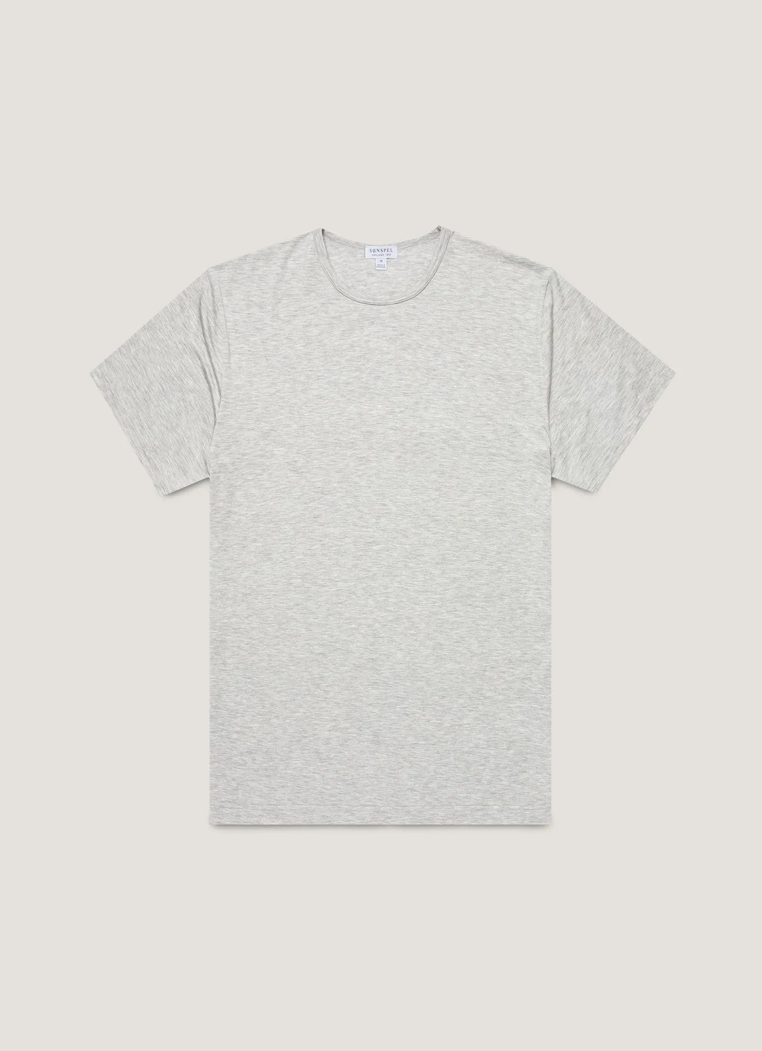 Men's Tencel™ T-shirt in Grey Melange sold by Sunspel