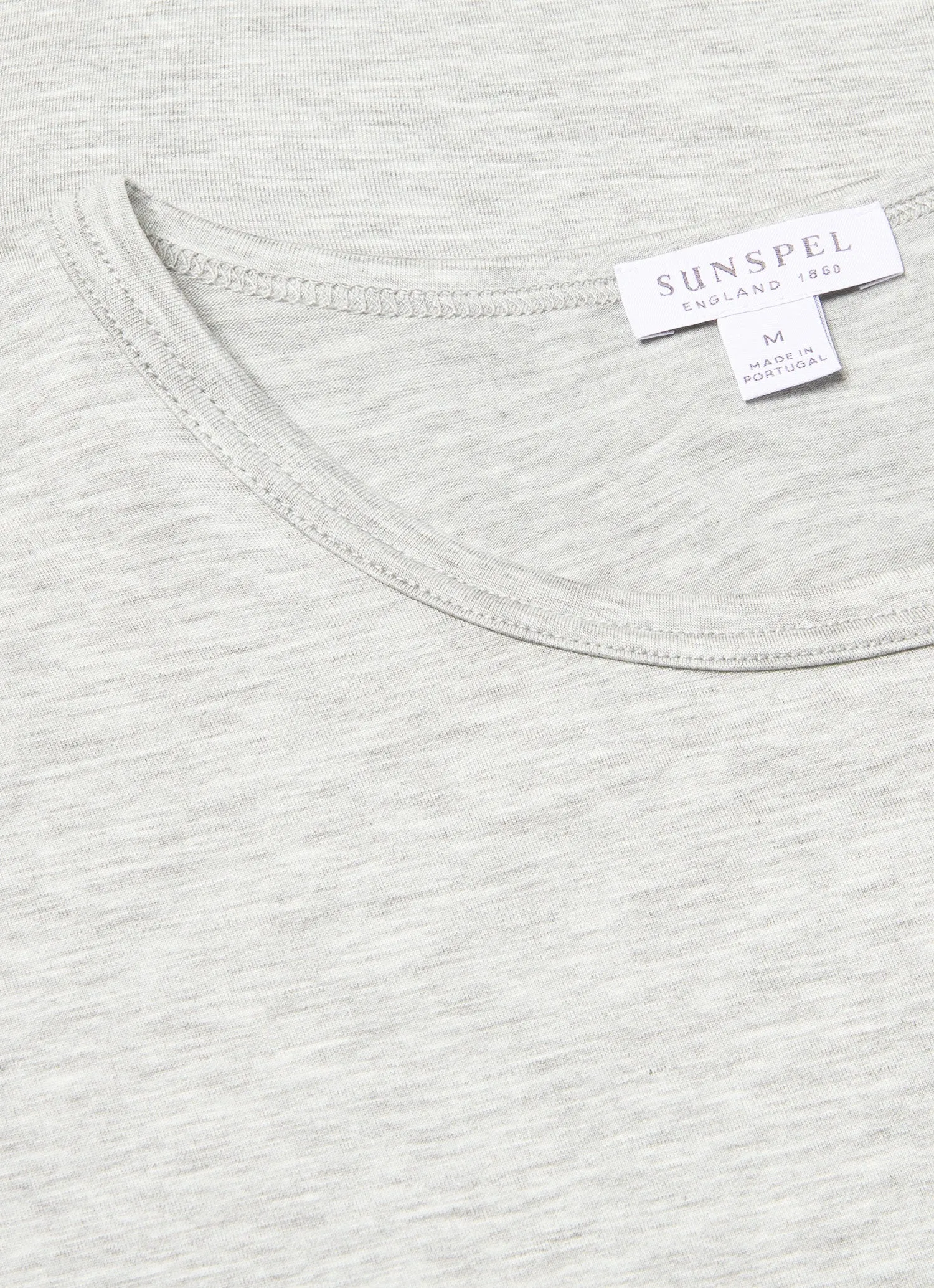 Men's Tencel™ T-shirt in Grey Melange sold by Sunspel product image thumbnail 4