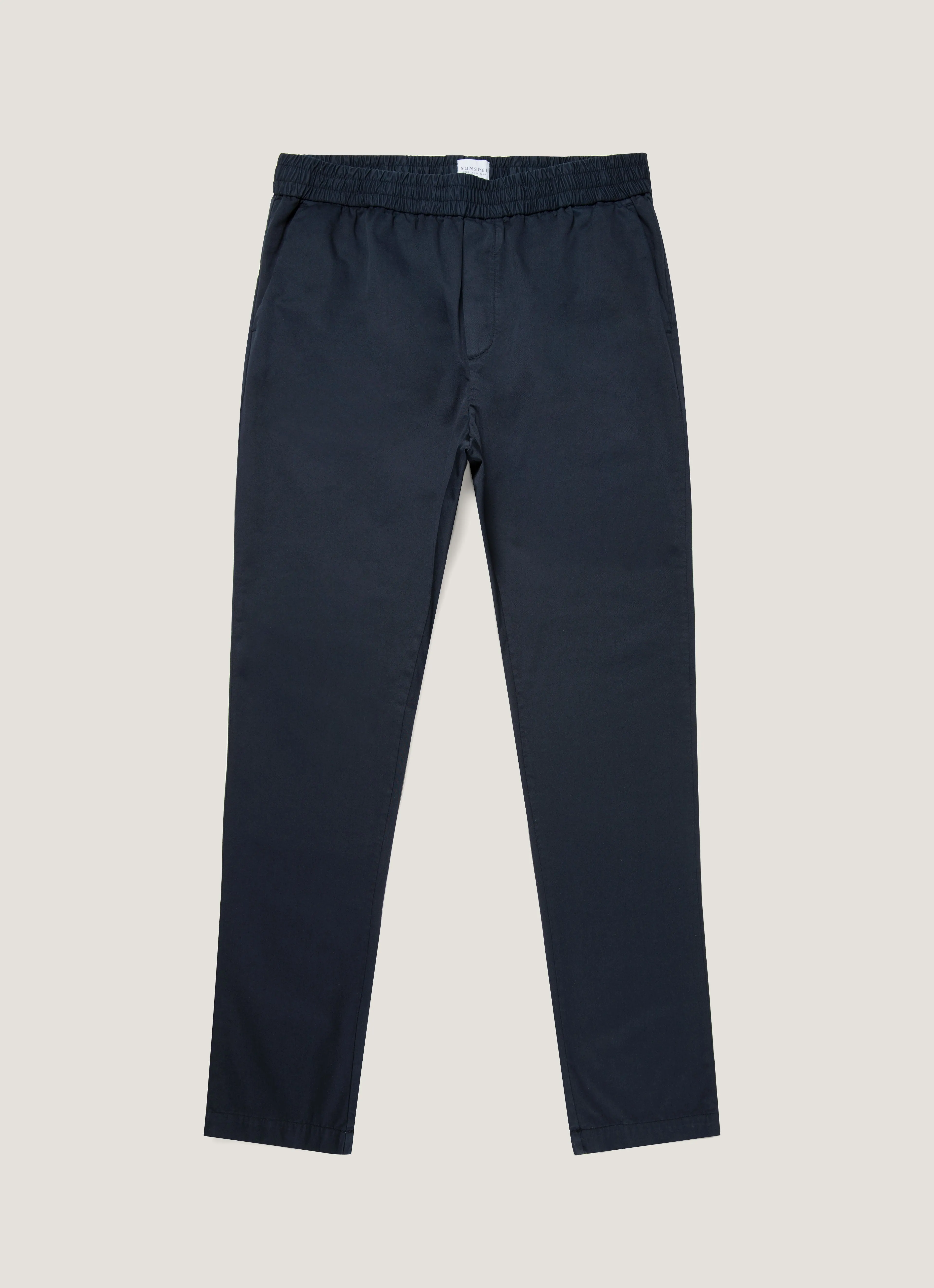 Men's Cotton Linen Drawstring Trouser in Navy sold by Sunspel