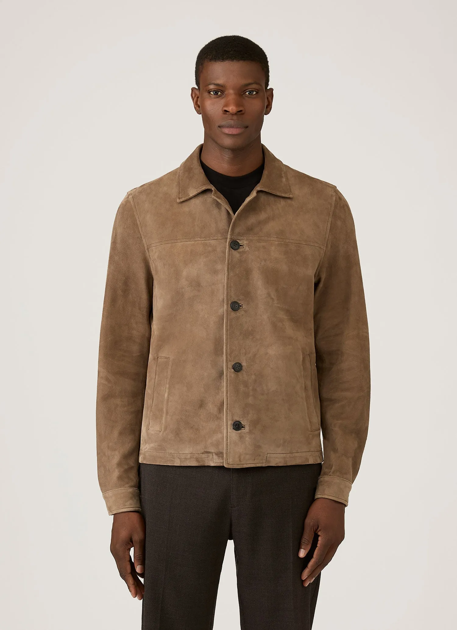Men's Suede Jacket in Light Tan sold by Sunspel product image thumbnail 2