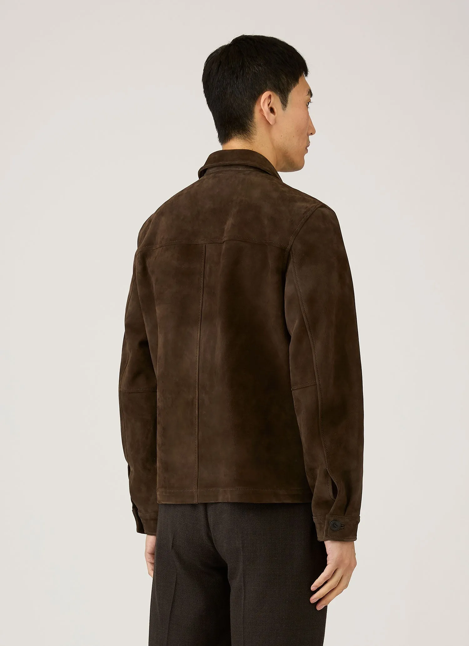 Men's Suede Jacket in Dark Brown sold by Sunspel product image thumbnail 5