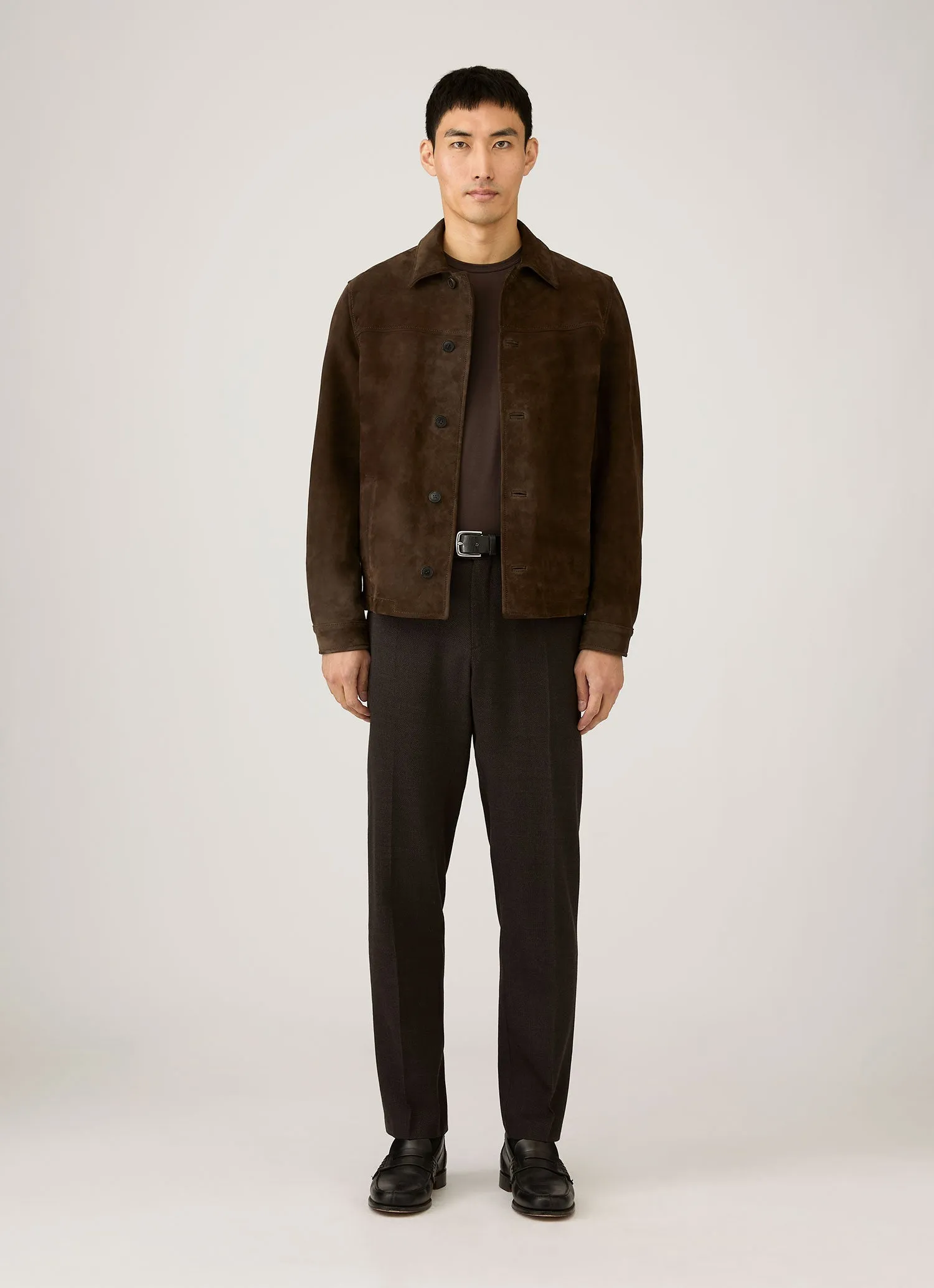 Men's Suede Jacket in Dark Brown sold by Sunspel product image thumbnail 3