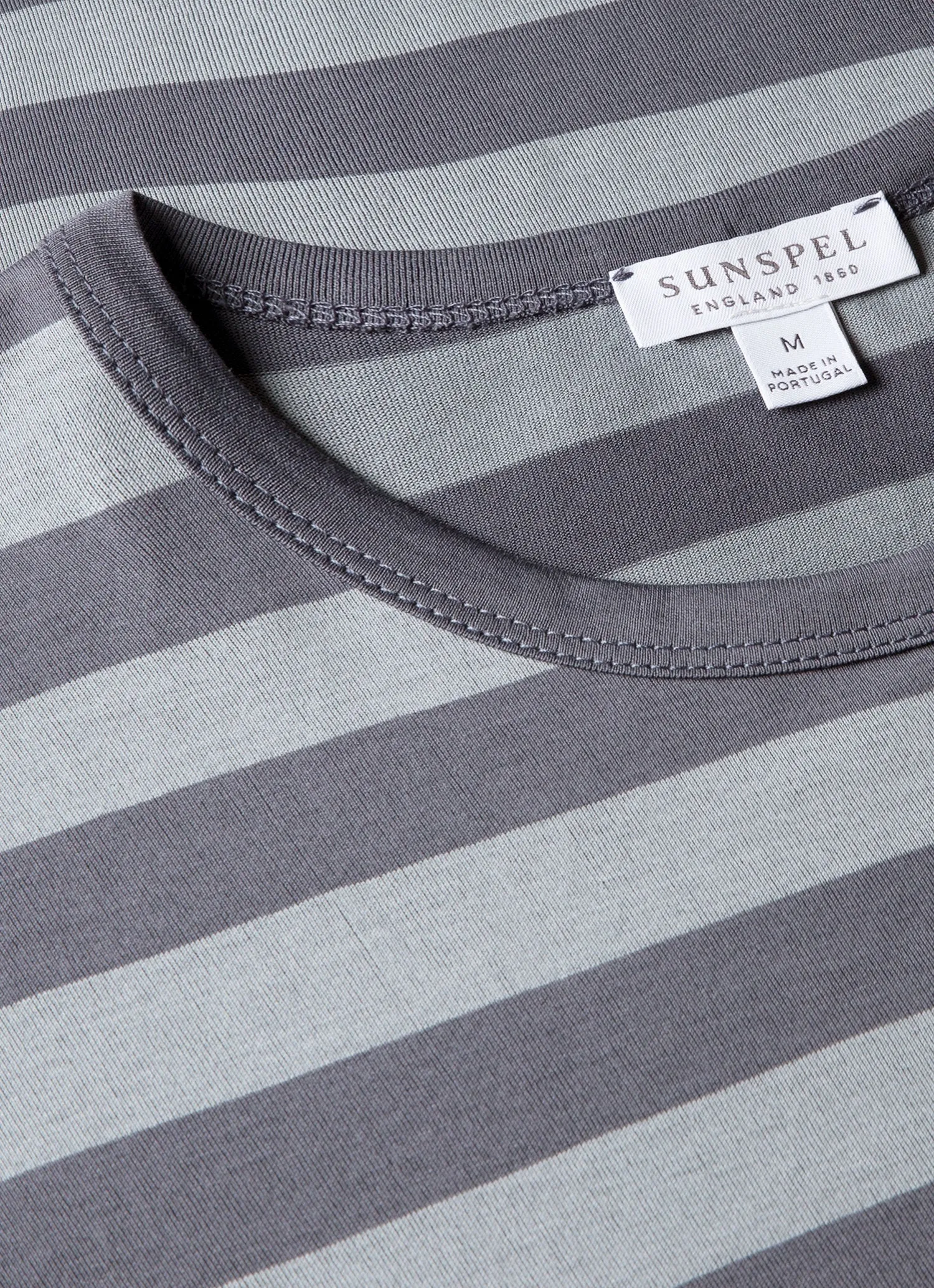 Men's Classic T-shirt in Stone Blue/Slate Blue sold by Sunspel product image thumbnail 4