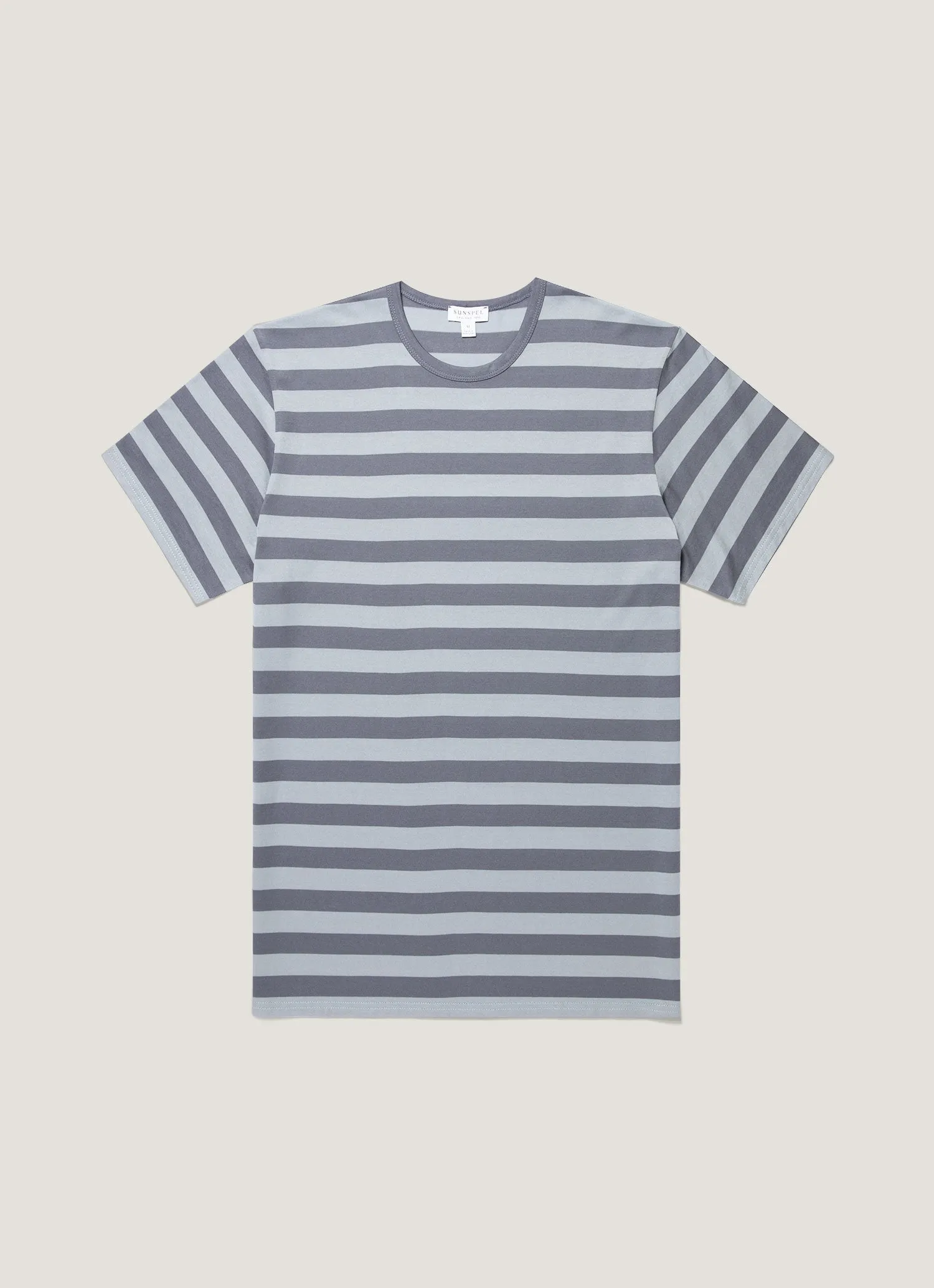 Men's Classic T-shirt in Stone Blue/Slate Blue sold by Sunspel