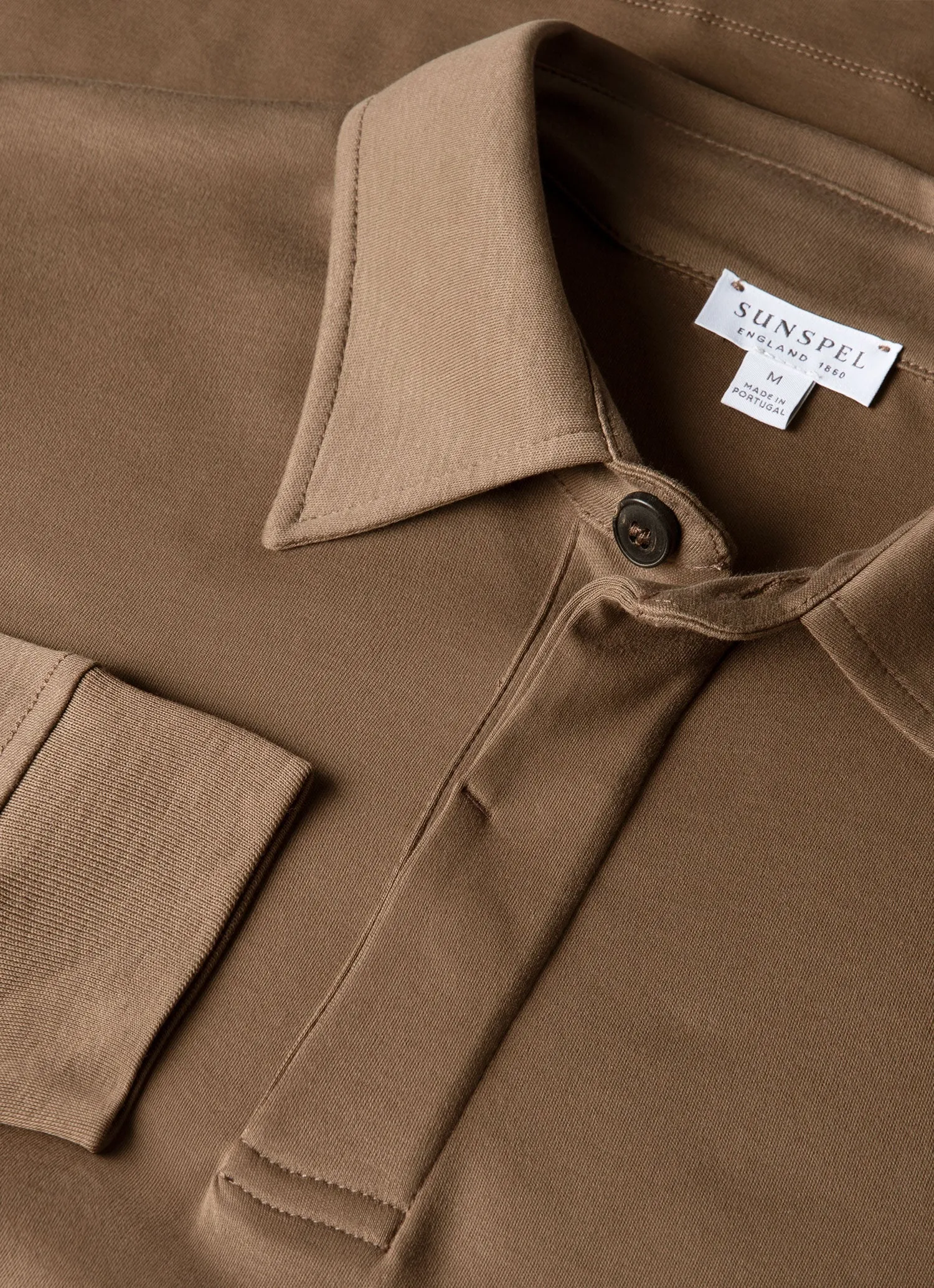 Men's Heavyweight Rugby Polo Shirt in Dark Cedar sold by Sunspel product image thumbnail 4