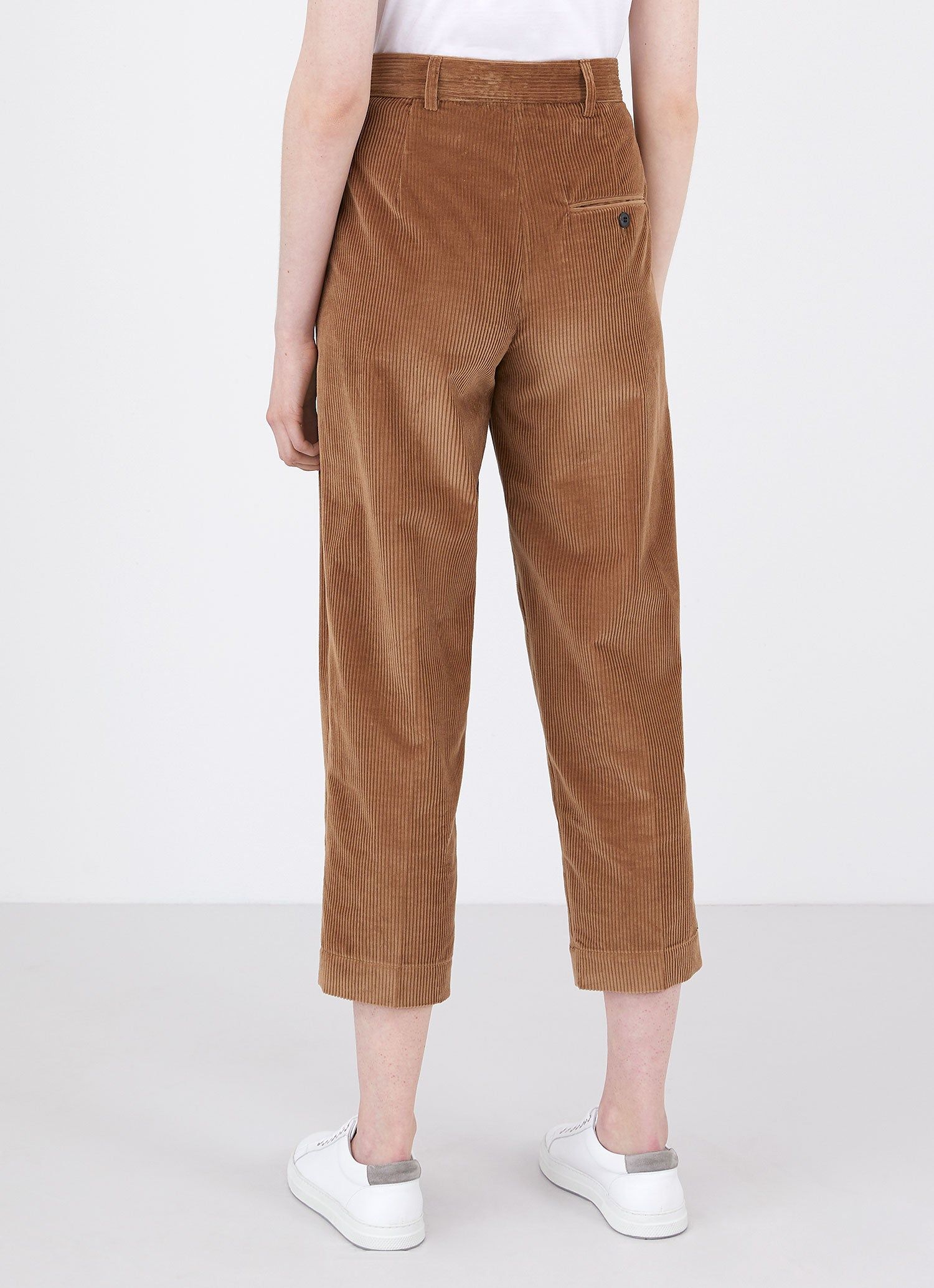 Women's Corduroy Trouser in Dark Camel sold by Sunspel product image thumbnail 2