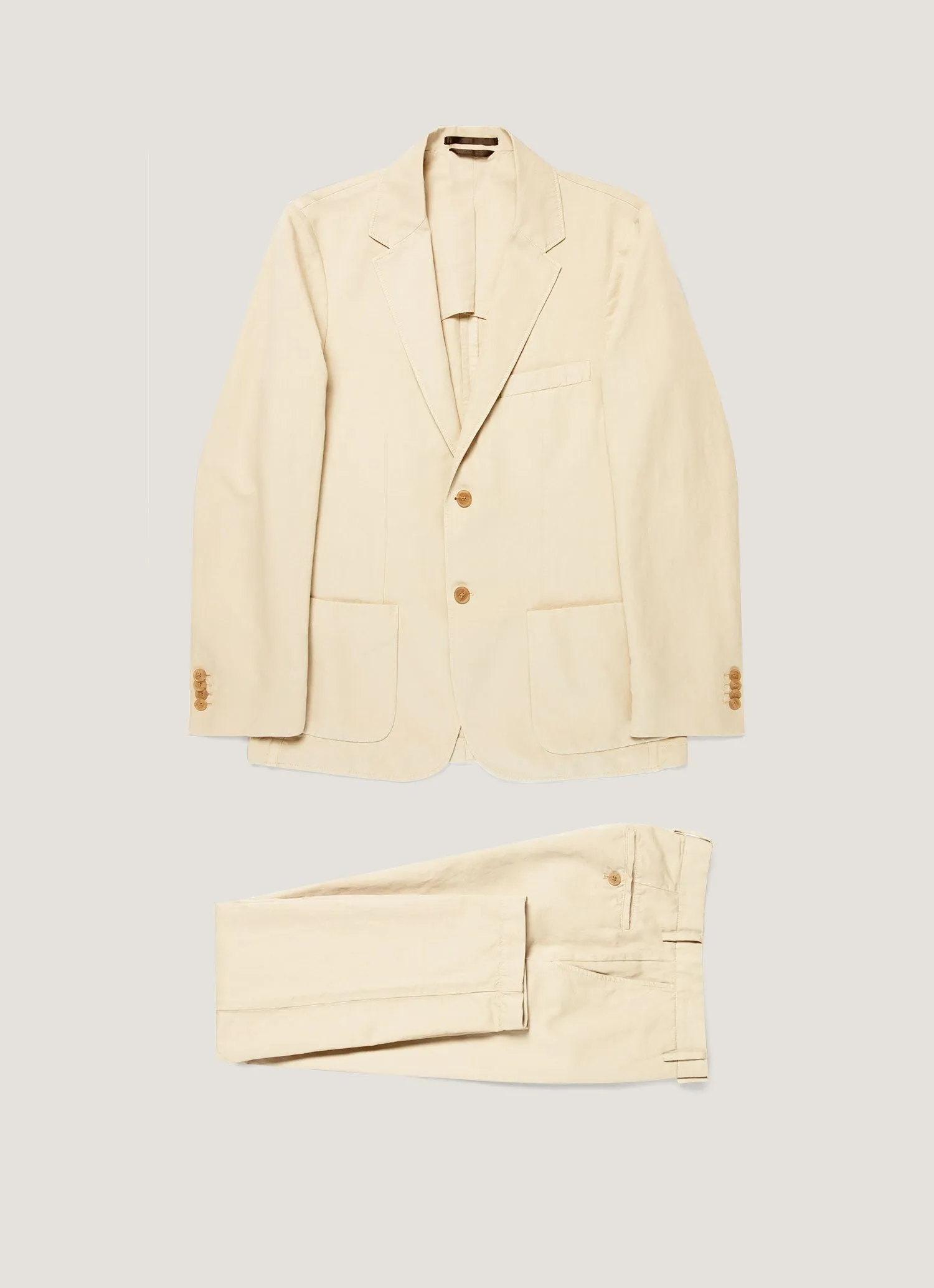 Men's Cotton Linen Two-Piece Suit in Hazelwood sold by Sunspel