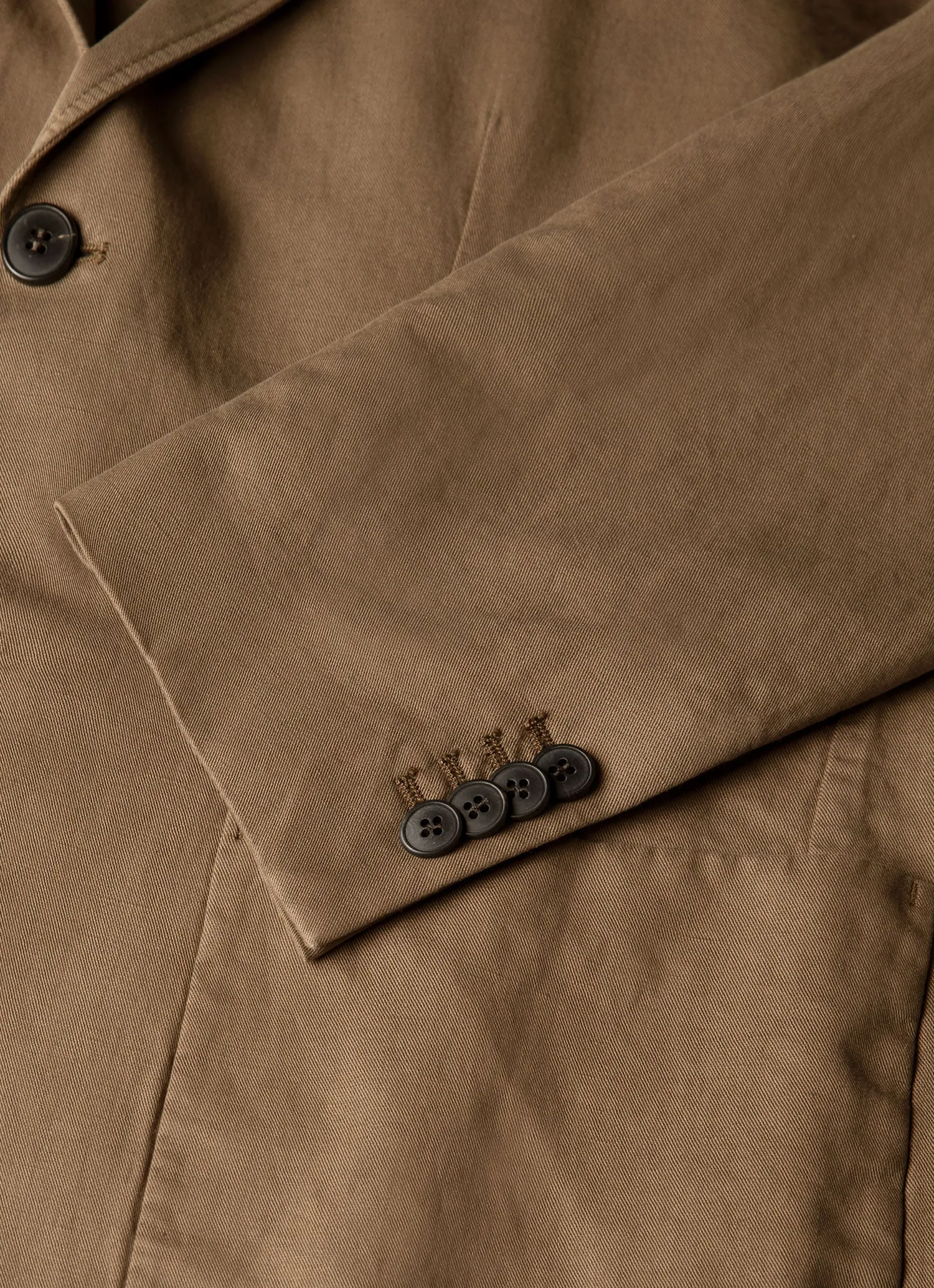 Men's Cotton Linen Two-Piece Suit in Dark Cedar sold by Sunspel product image thumbnail 5