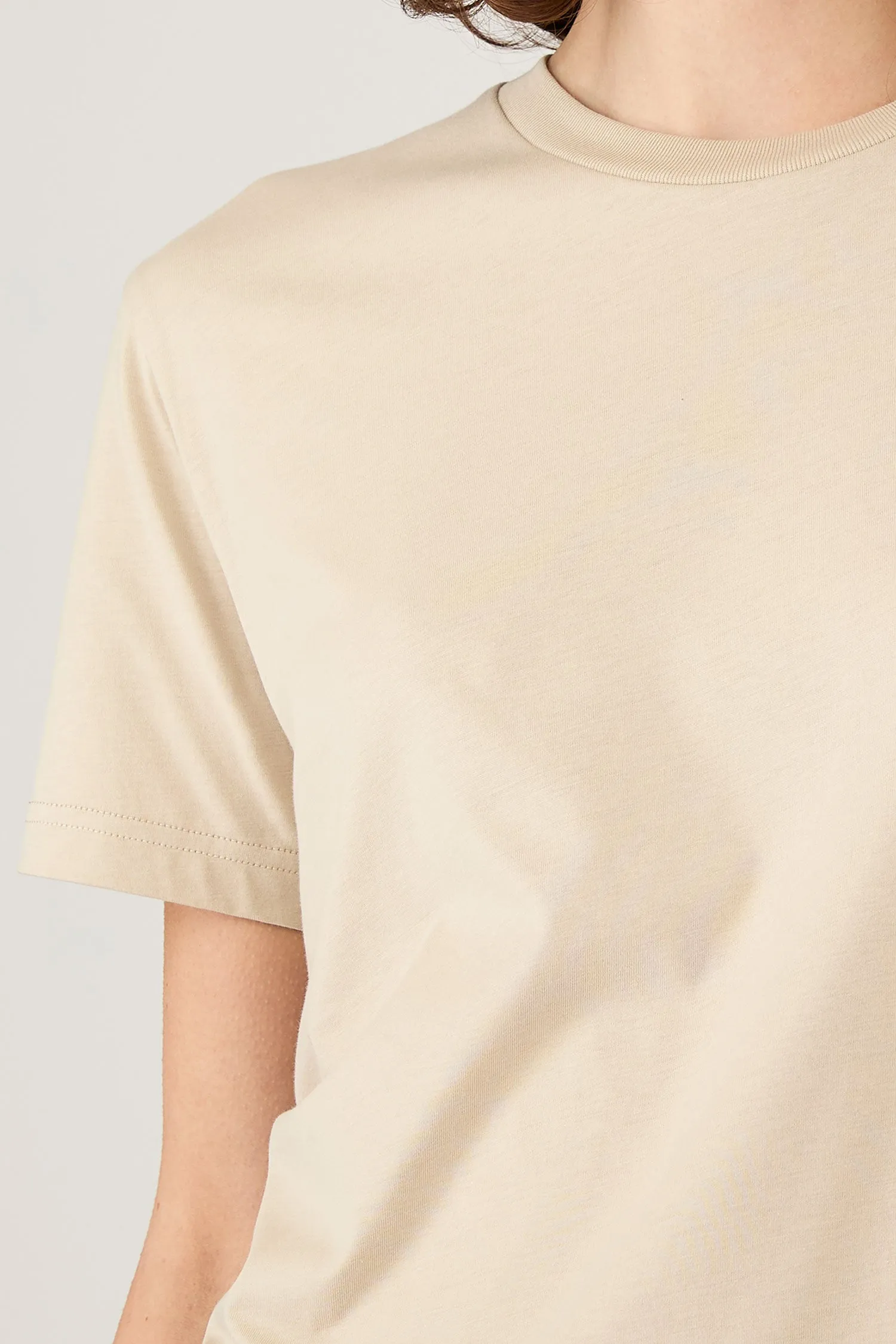 Women's Boy Fit T-shirt in Hazelwood sold by Sunspel product image thumbnail 4