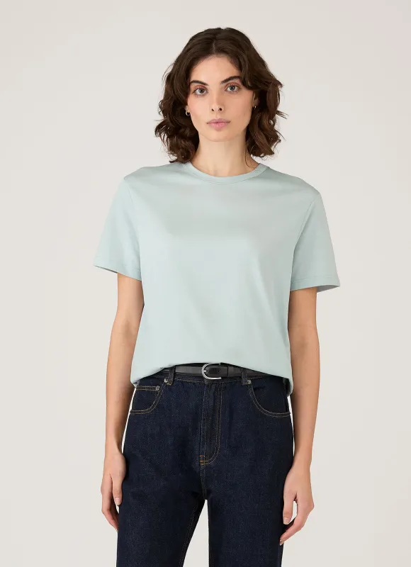 Women's Relaxed Fit T-shirt in Peppermint sold by Sunspel