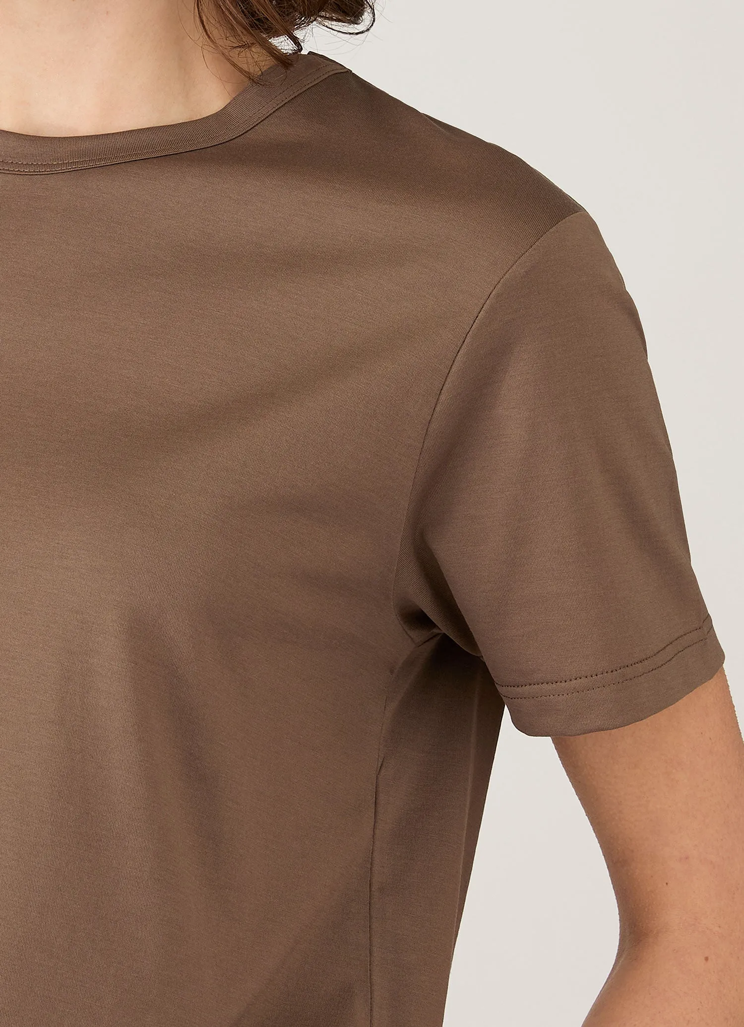 Women's Relaxed Fit T-shirt in Dark Cedar sold by Sunspel product image thumbnail 4