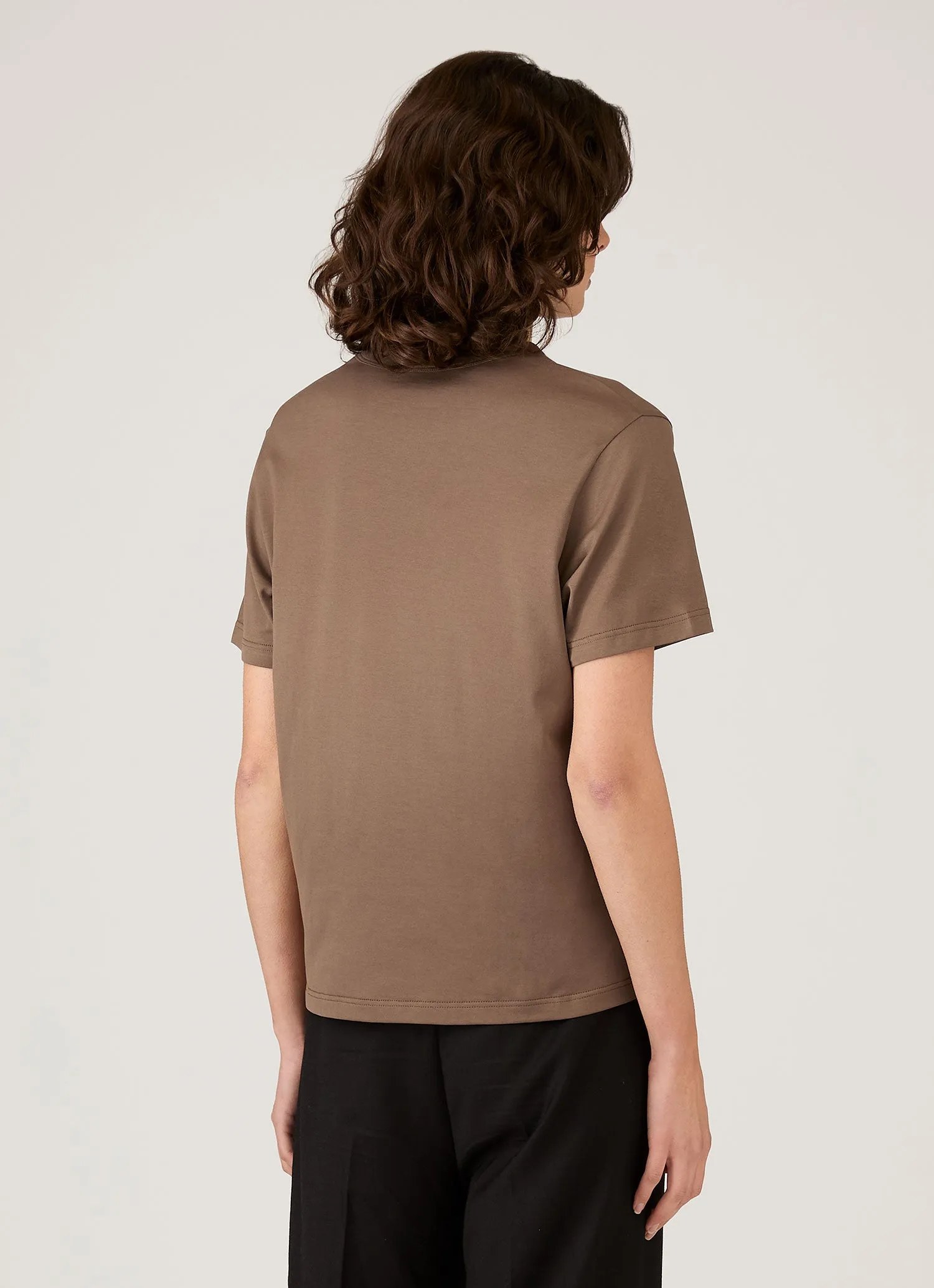Women's Relaxed Fit T-shirt in Dark Cedar sold by Sunspel product image thumbnail 3