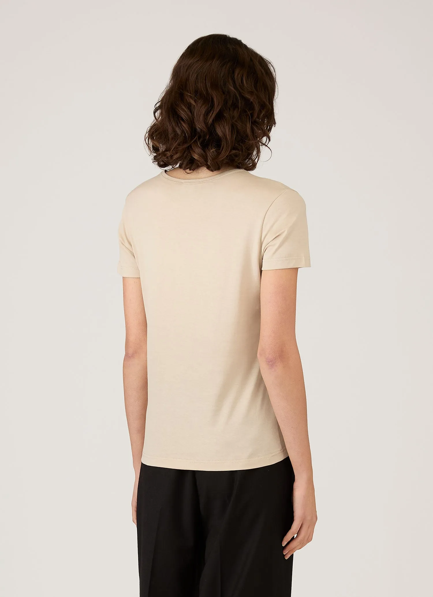 Women's Classic T-shirt in Hazelwood sold by Sunspel product image thumbnail 3