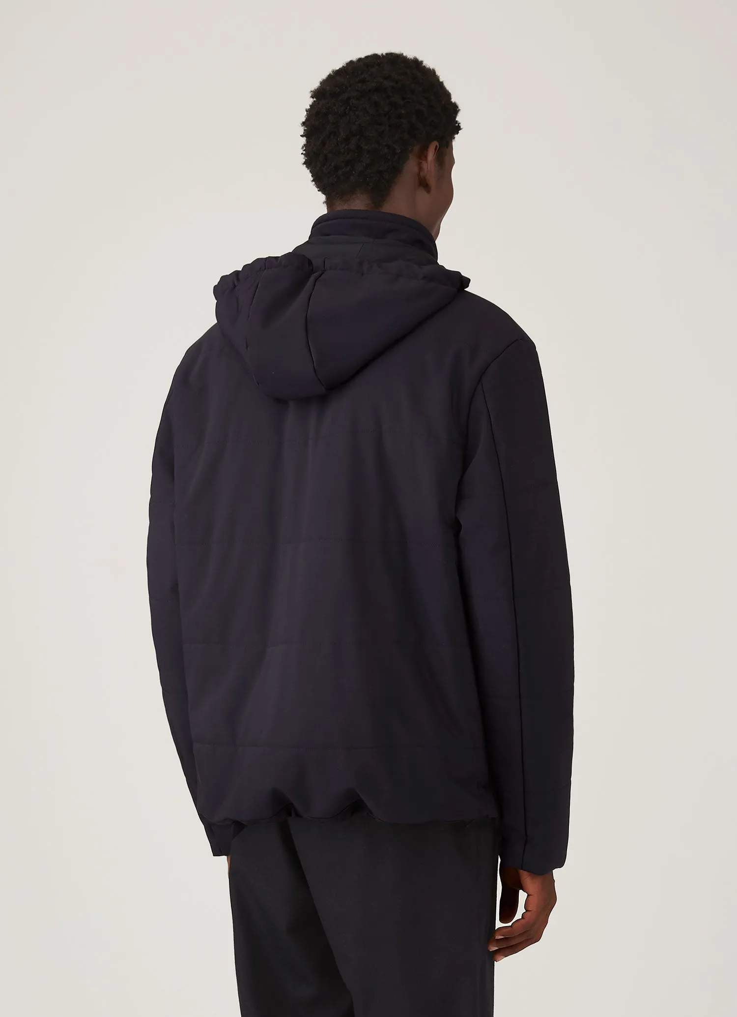 Men's Wool Puffer Jacket in Navy sold by Sunspel product image thumbnail 4