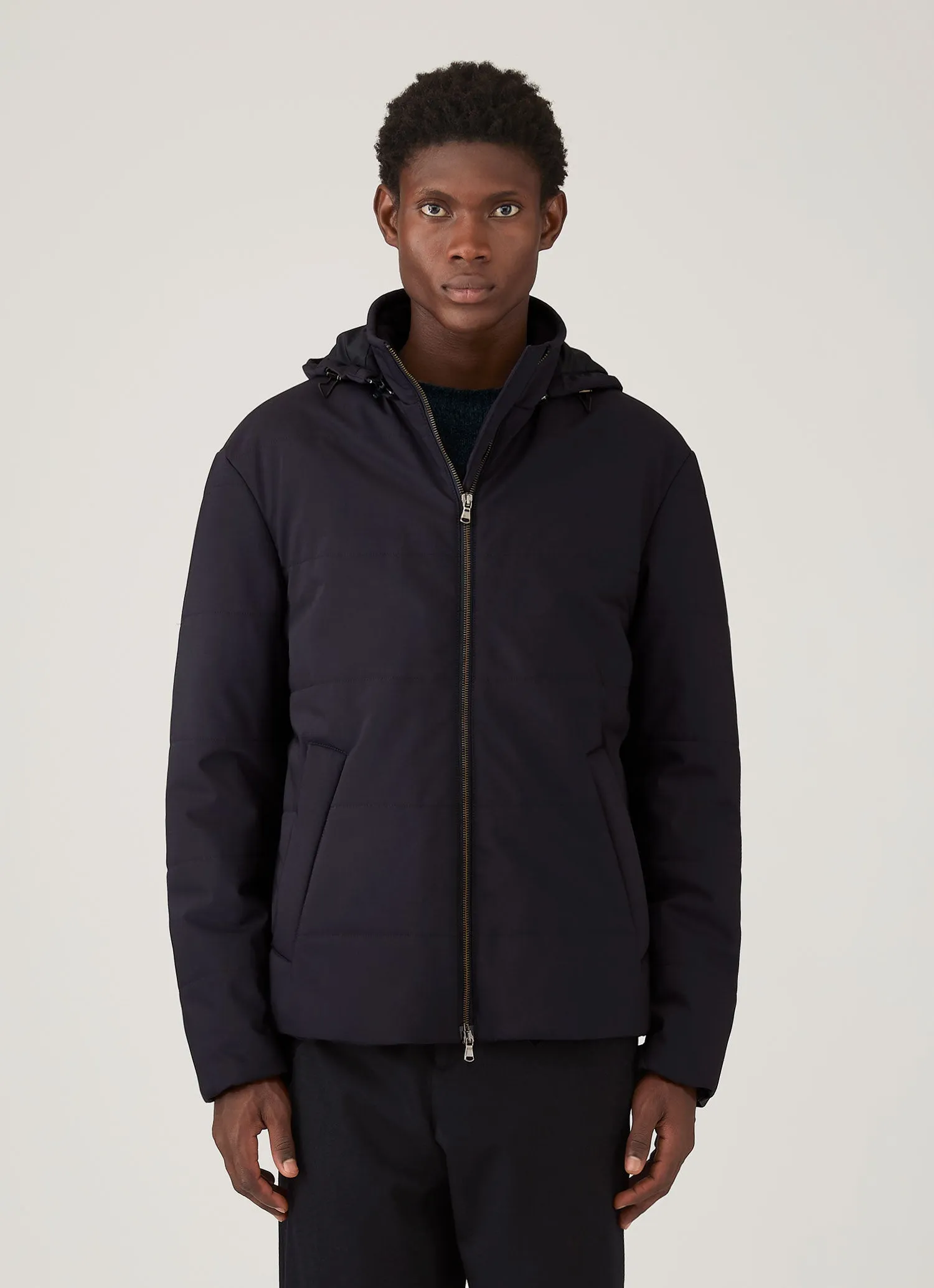 Men's Wool Puffer Jacket in Navy sold by Sunspel product image thumbnail 2
